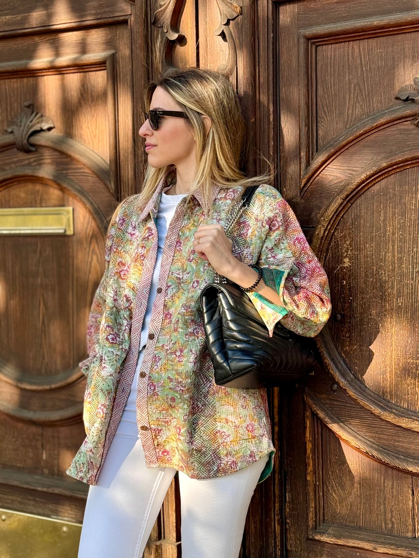 Old Kantha Over Shirt Jacket - handmade