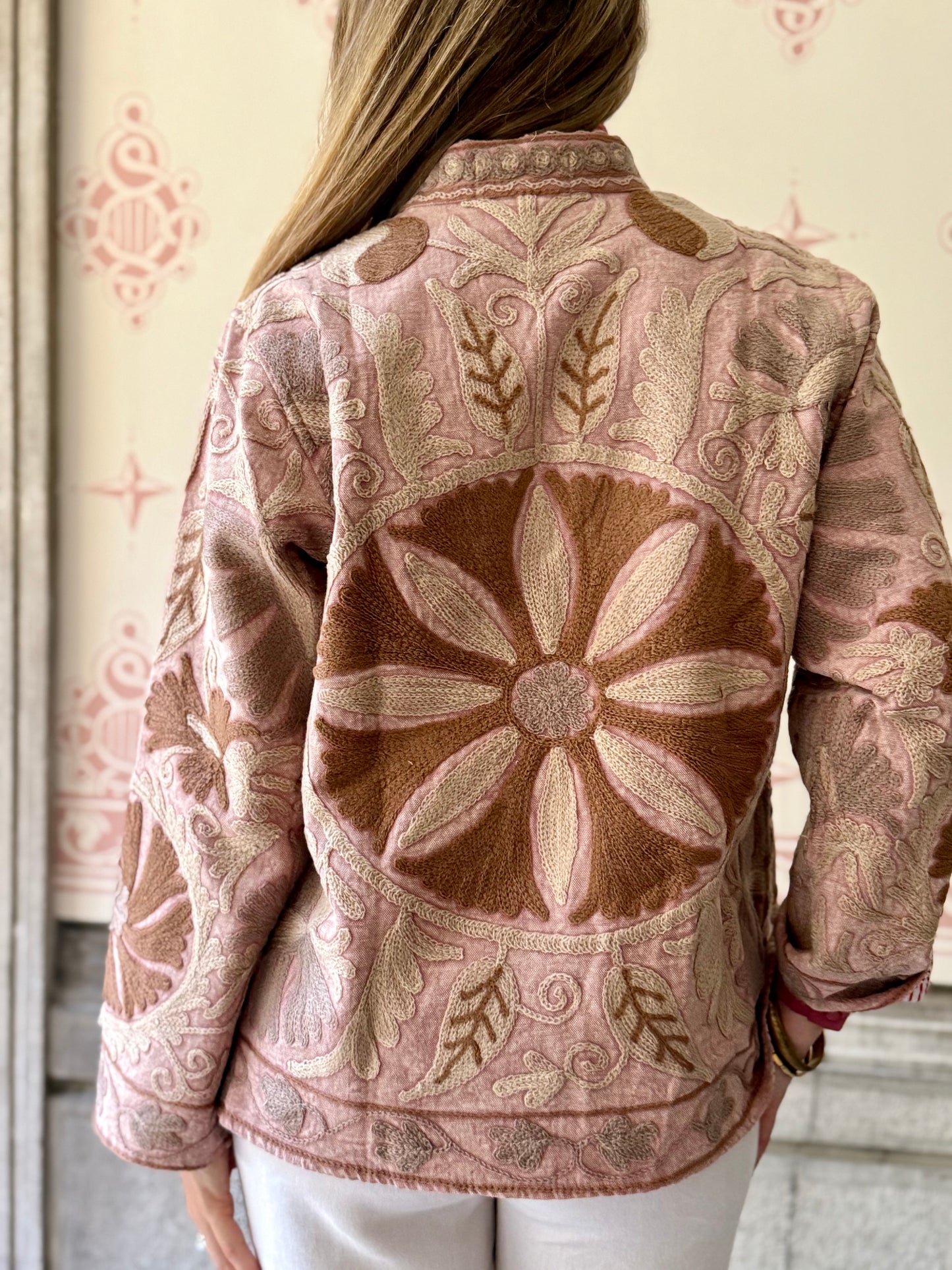 Cotton Suzani Jacket Embroidered Reversible