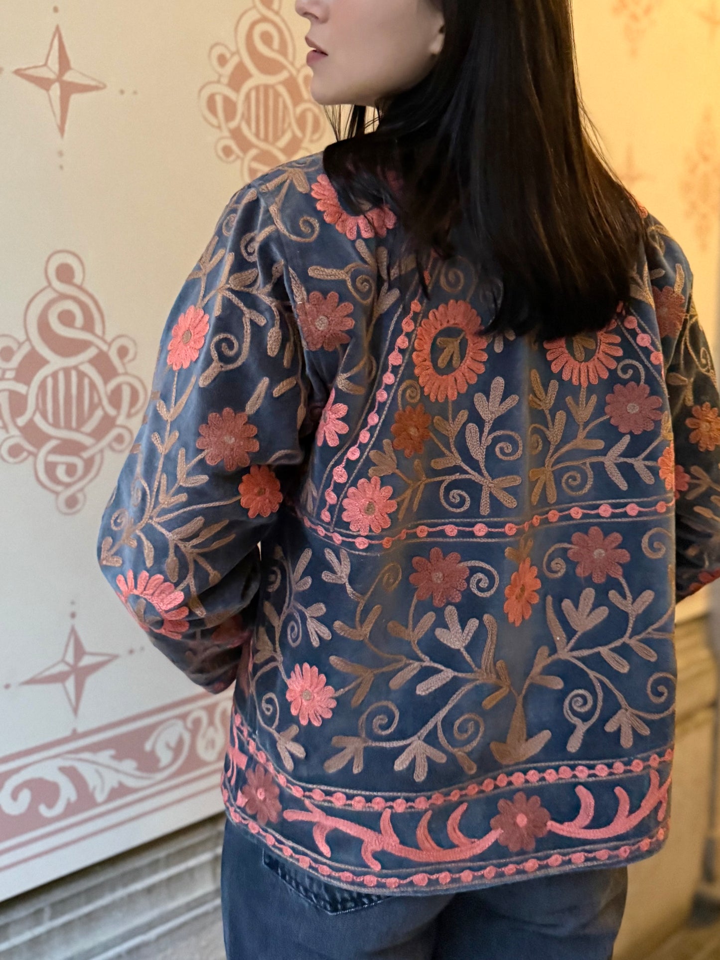 Paris Velvet Jacket - Grey Medium