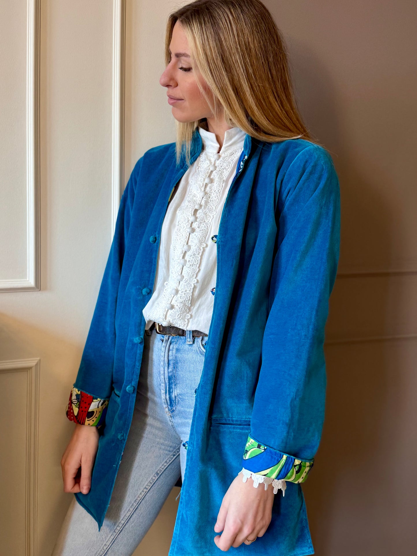Cappottino reversibile - Fiori esotici