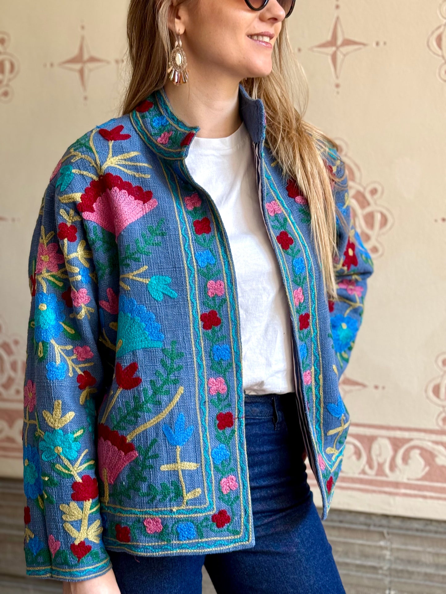 Cotton Suzani Embroidered Jacket