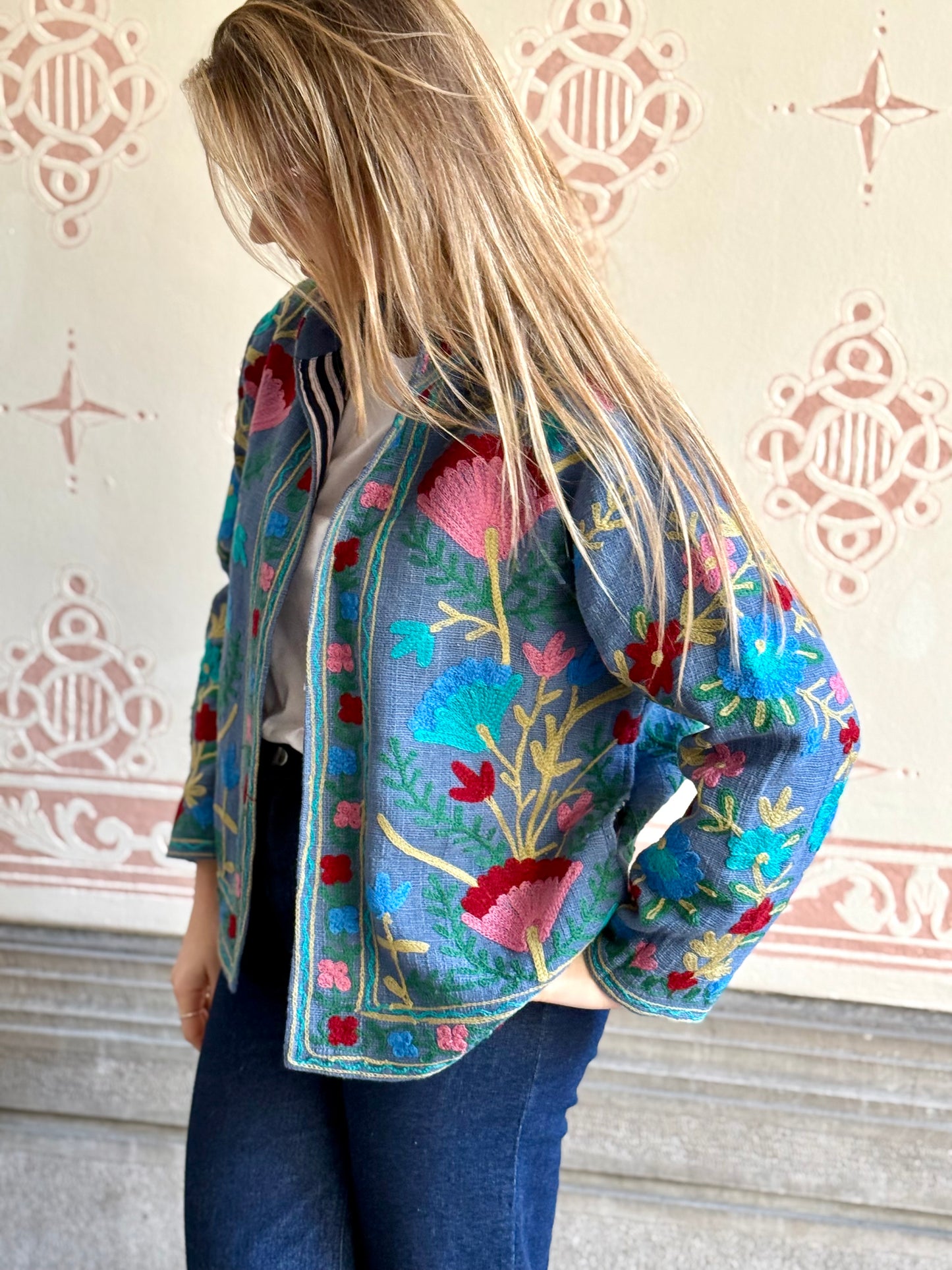 Cotton Suzani Embroidered Jacket