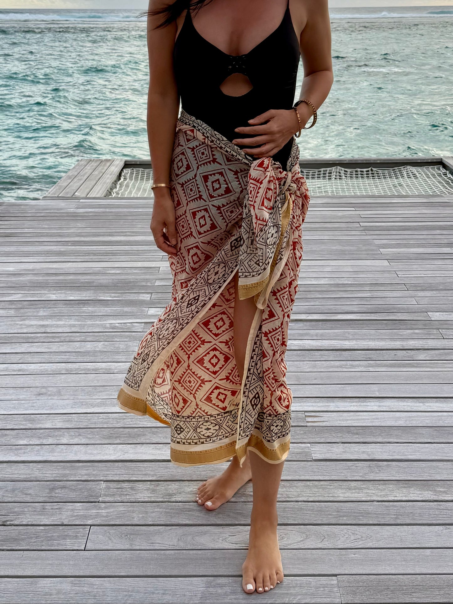 Golden Bagru Pareo/Sarong