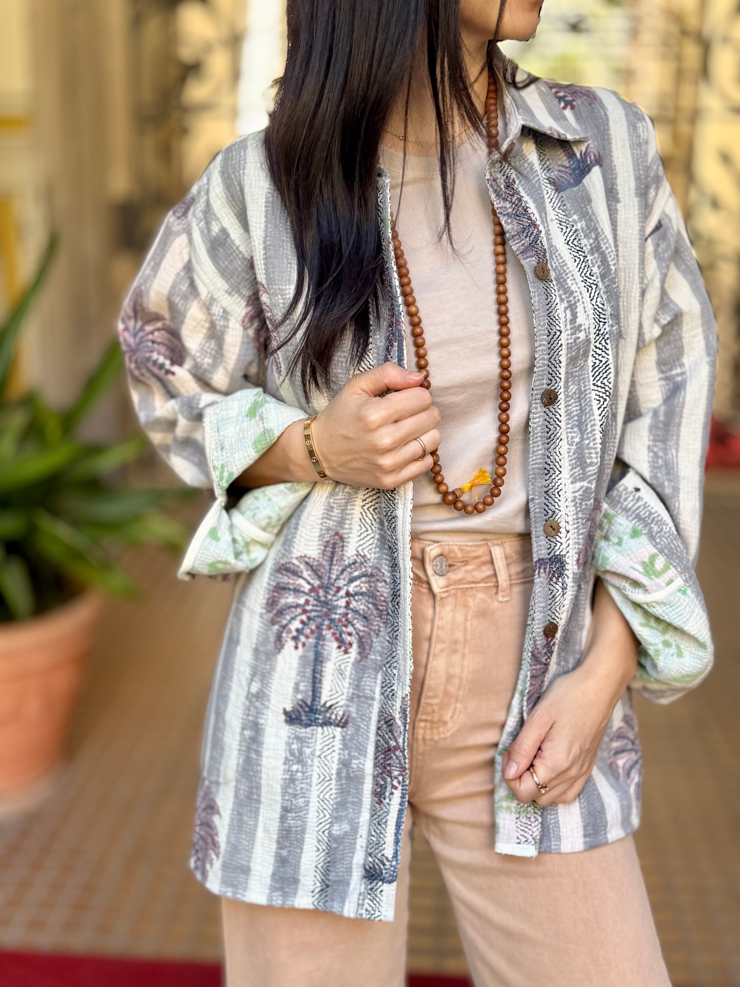 Old Kantha Over Shirt Jacket - handmade