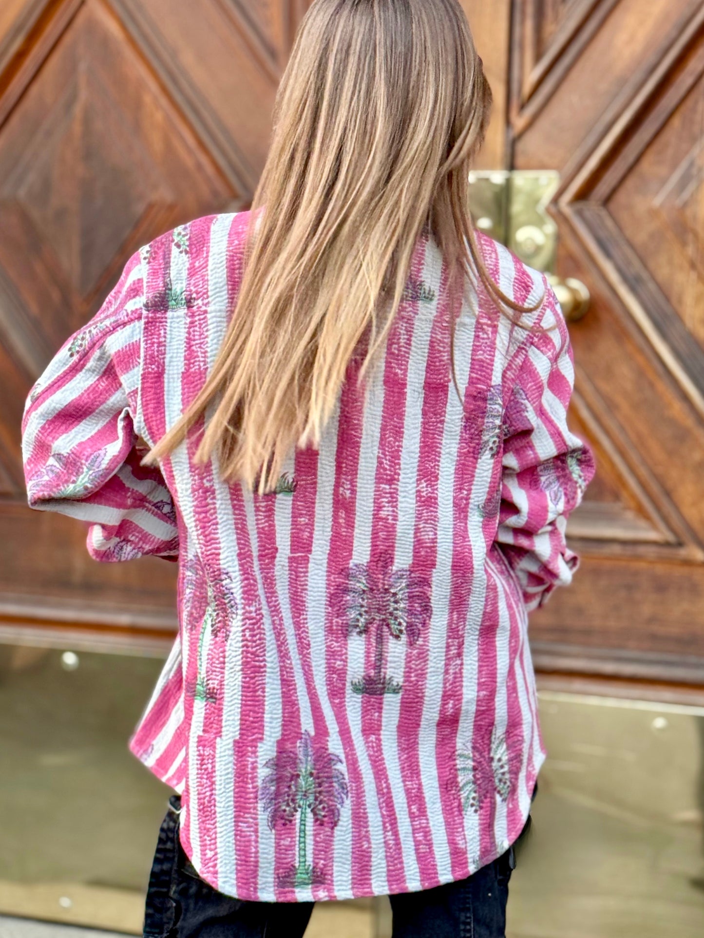 Old Kantha Over Shirt Jacket - handmade