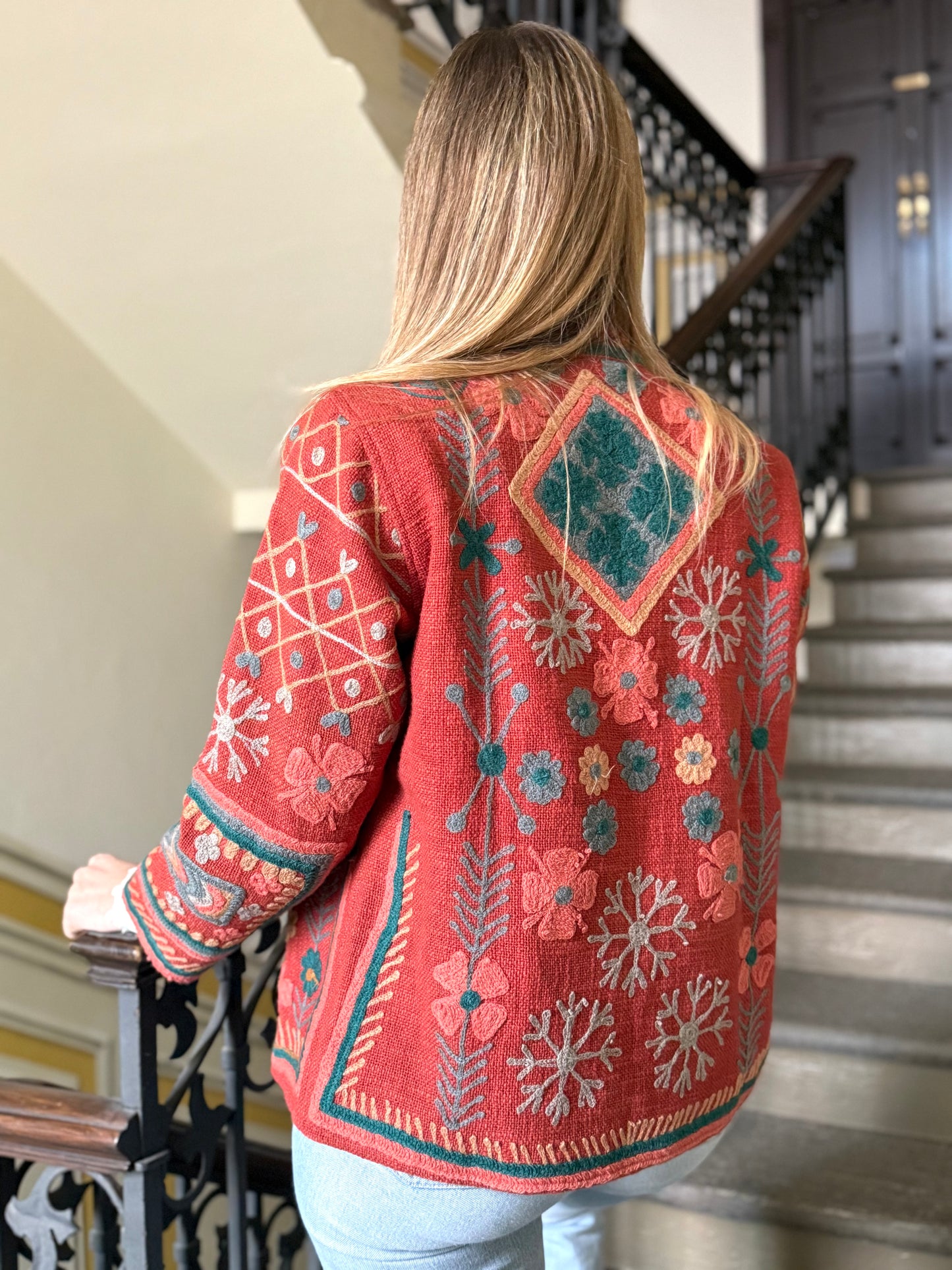 Cotton Suzani Embroidered Jacket