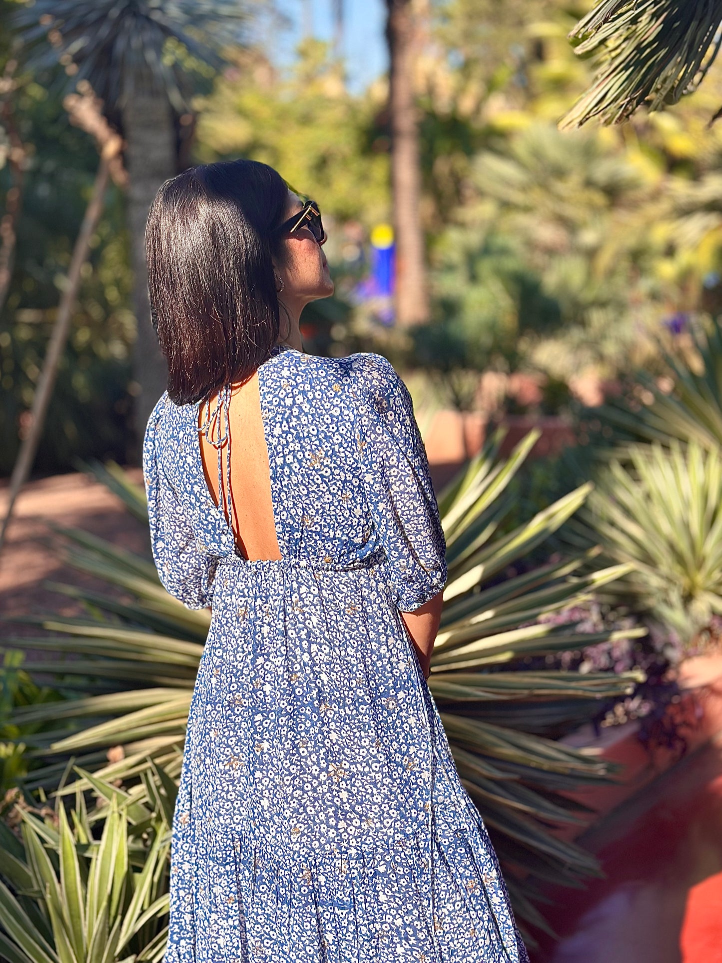 Majorelle Long dress in soft organic cotton