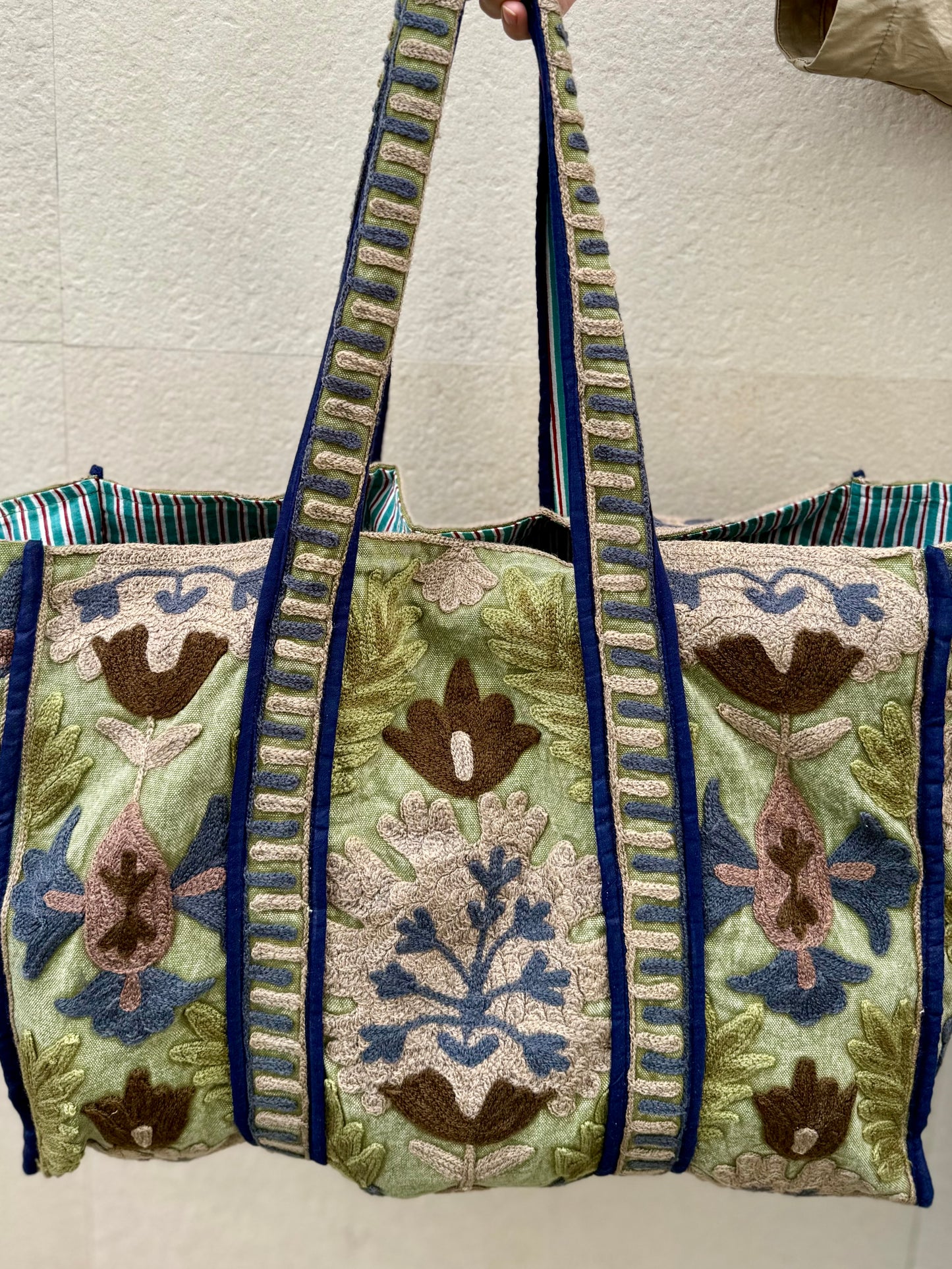 Suzani Embroidered Tote Bag