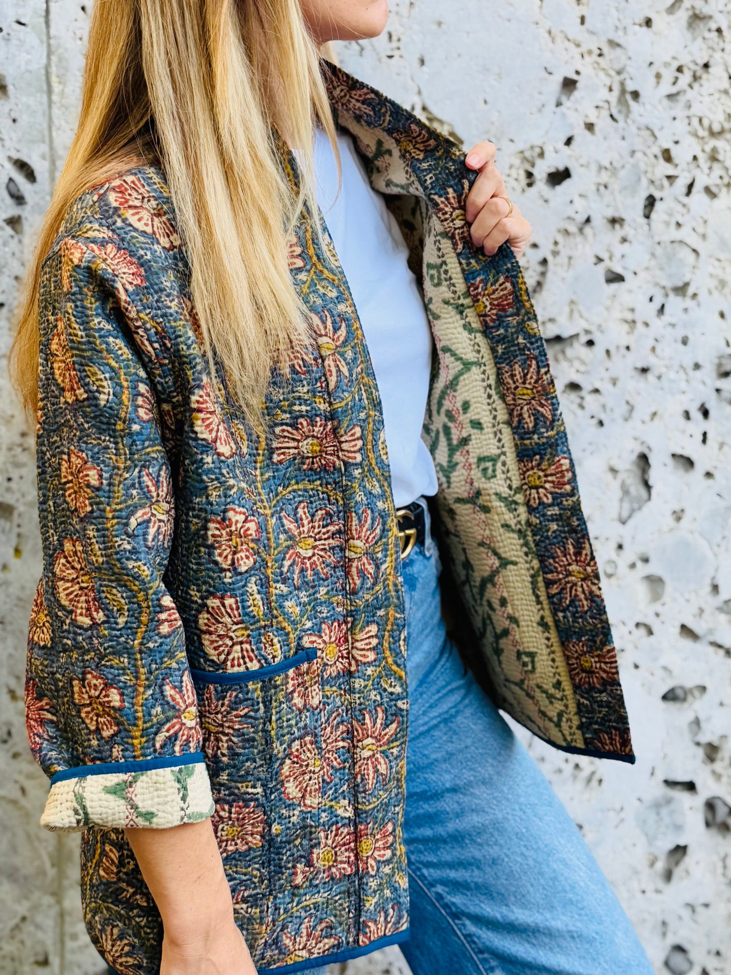 Old Kantha Kimono Jacket