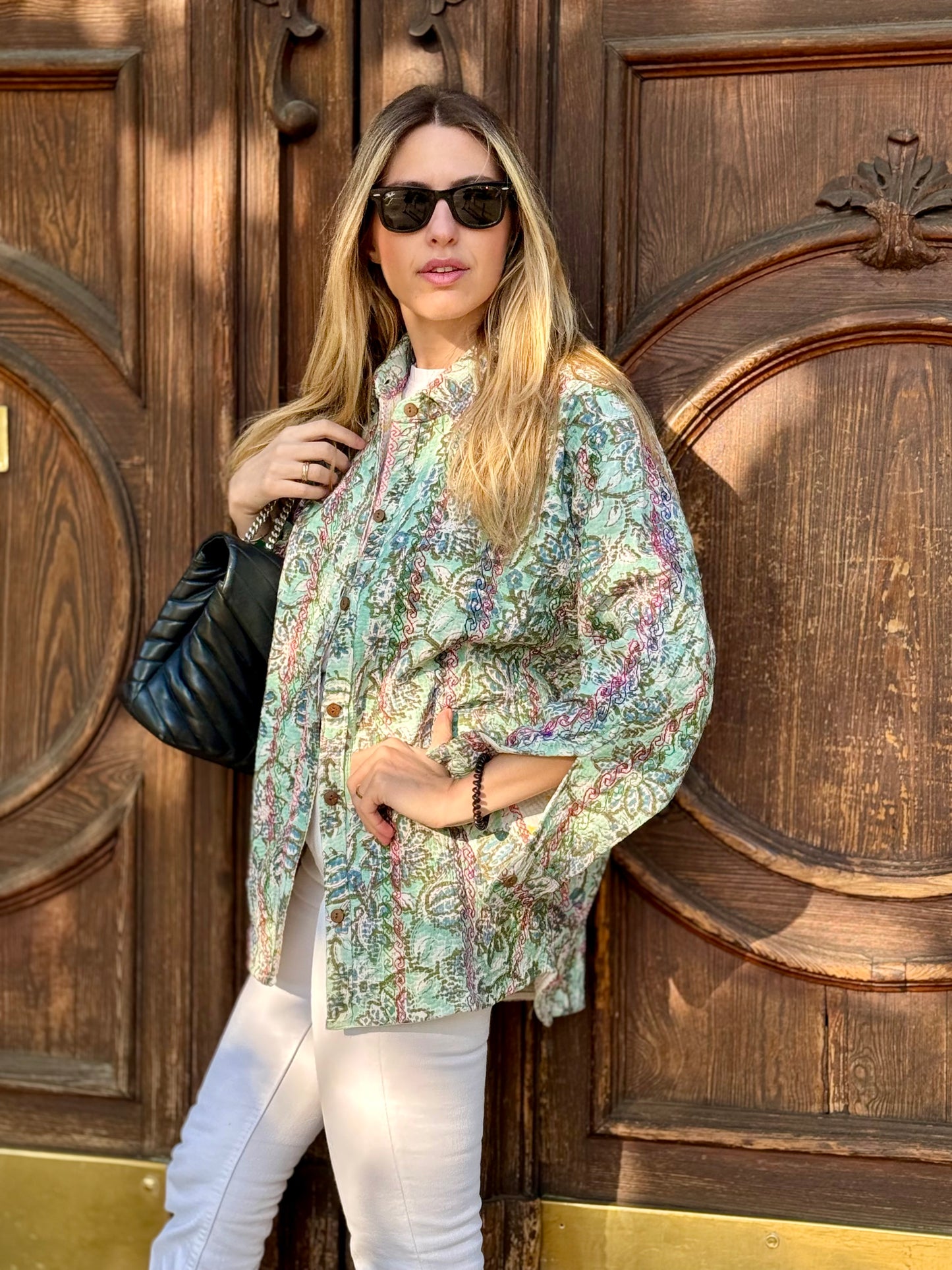 Old Kantha Over Shirt Jacket - handmade