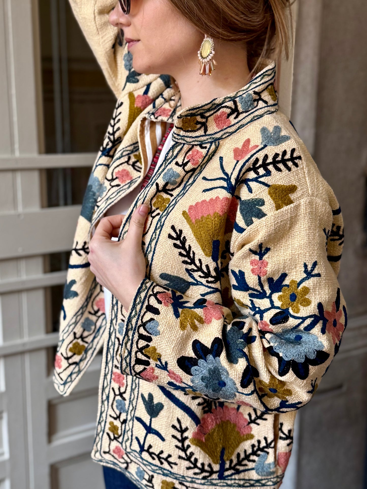Cotton Suzani Embroidered Jacket