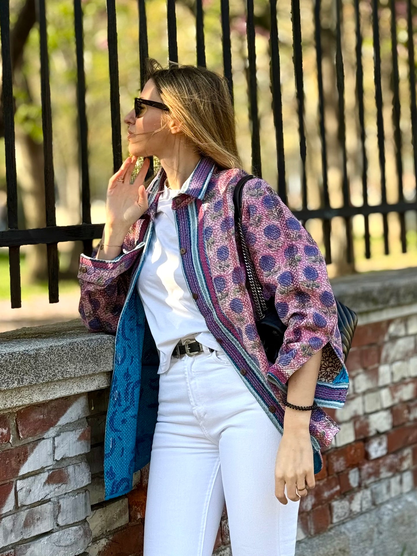 Old Kantha Over Shirt Jacket - handmade