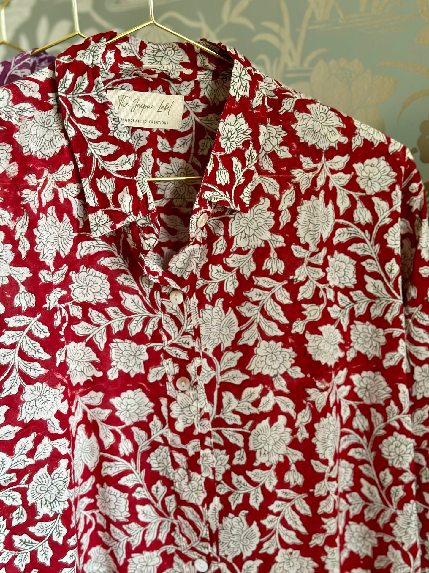 Camicia in cotone organico leggero - Floreale