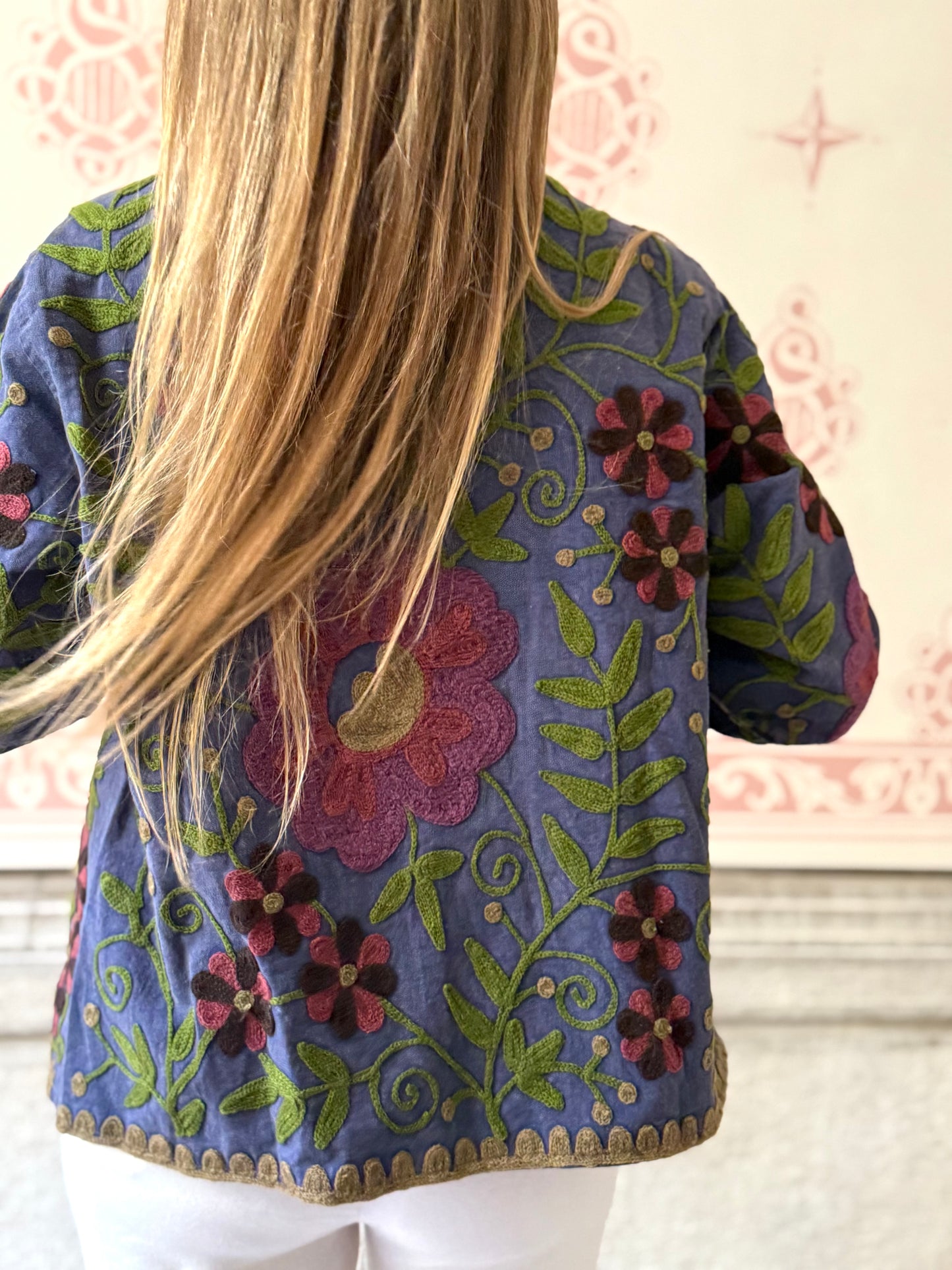 Cotton Suzani Jacket Embroidered Reversible