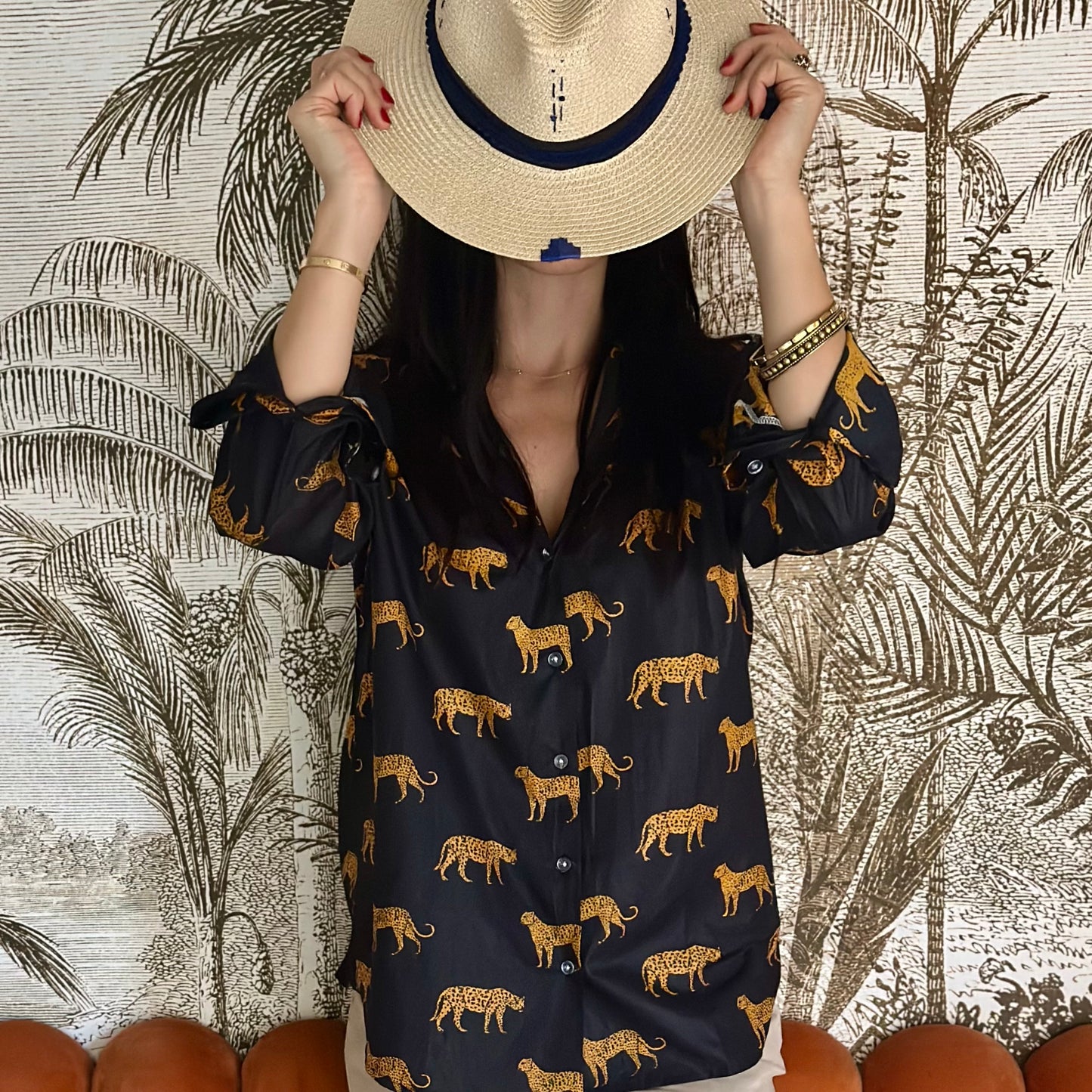Camicia in cotone organico - Leopardo