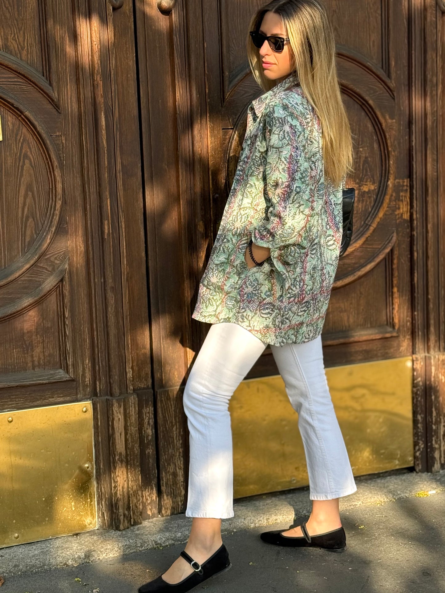 Old Kantha Over Shirt Jacket - handmade