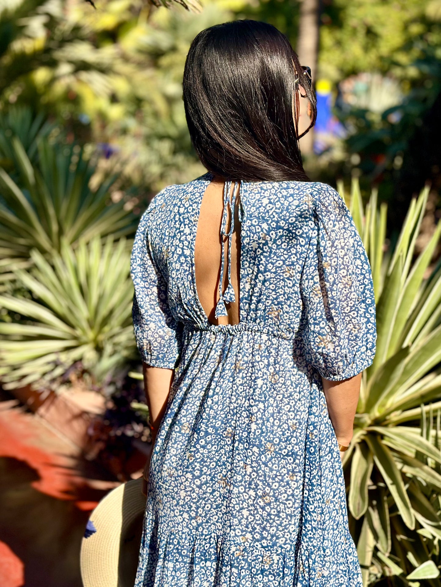Majorelle Long dress in soft organic cotton
