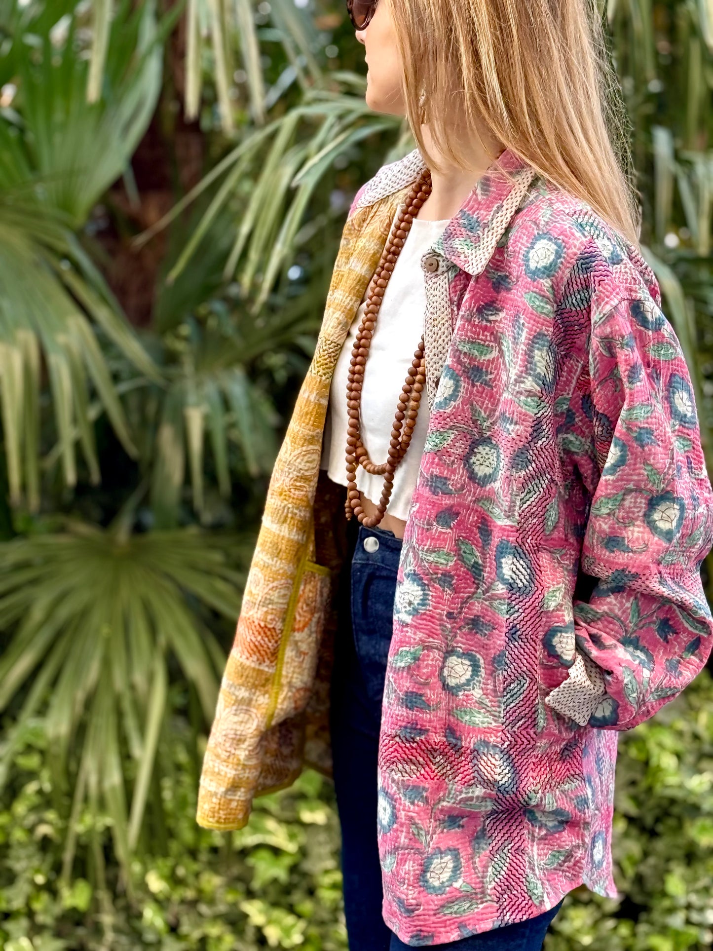 Old Kantha Over Shirt Jacket - handmade