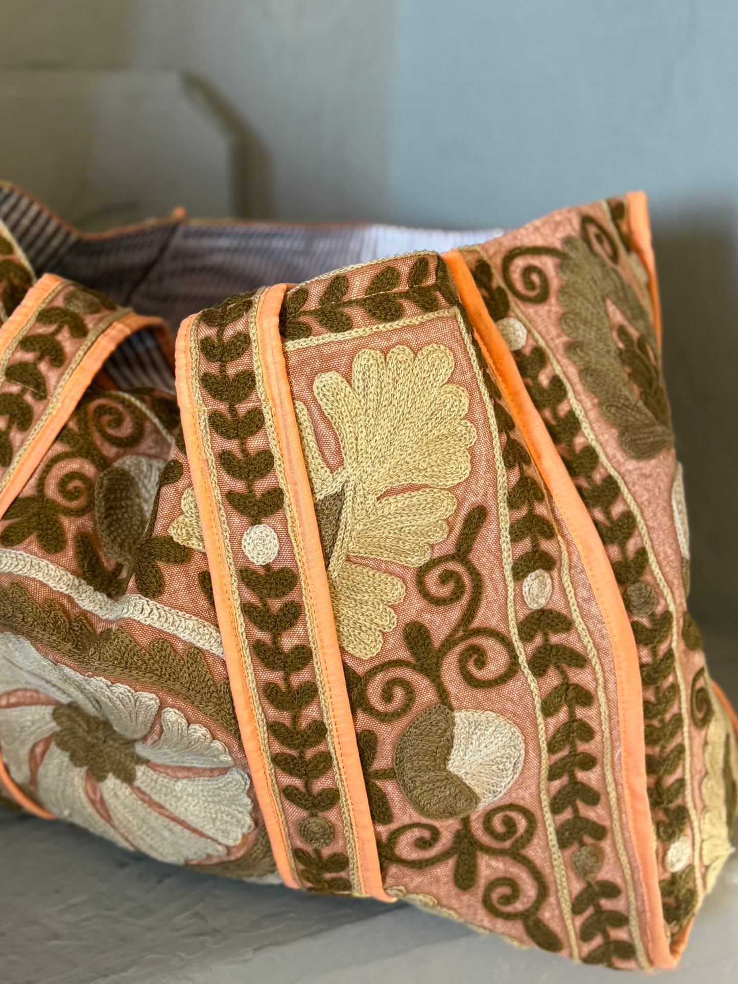 Suzani Embroidered Tote Bag