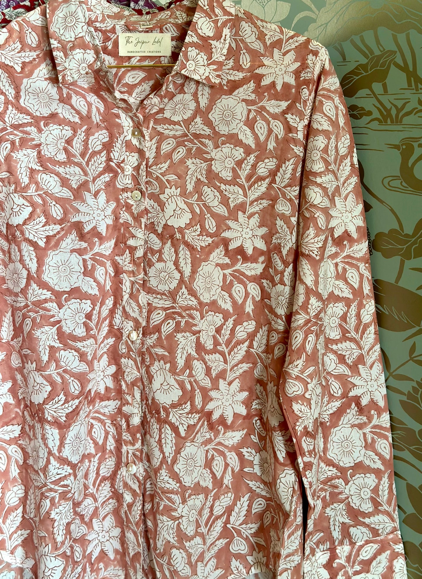 Camicia in cotone organico leggero - Floreale