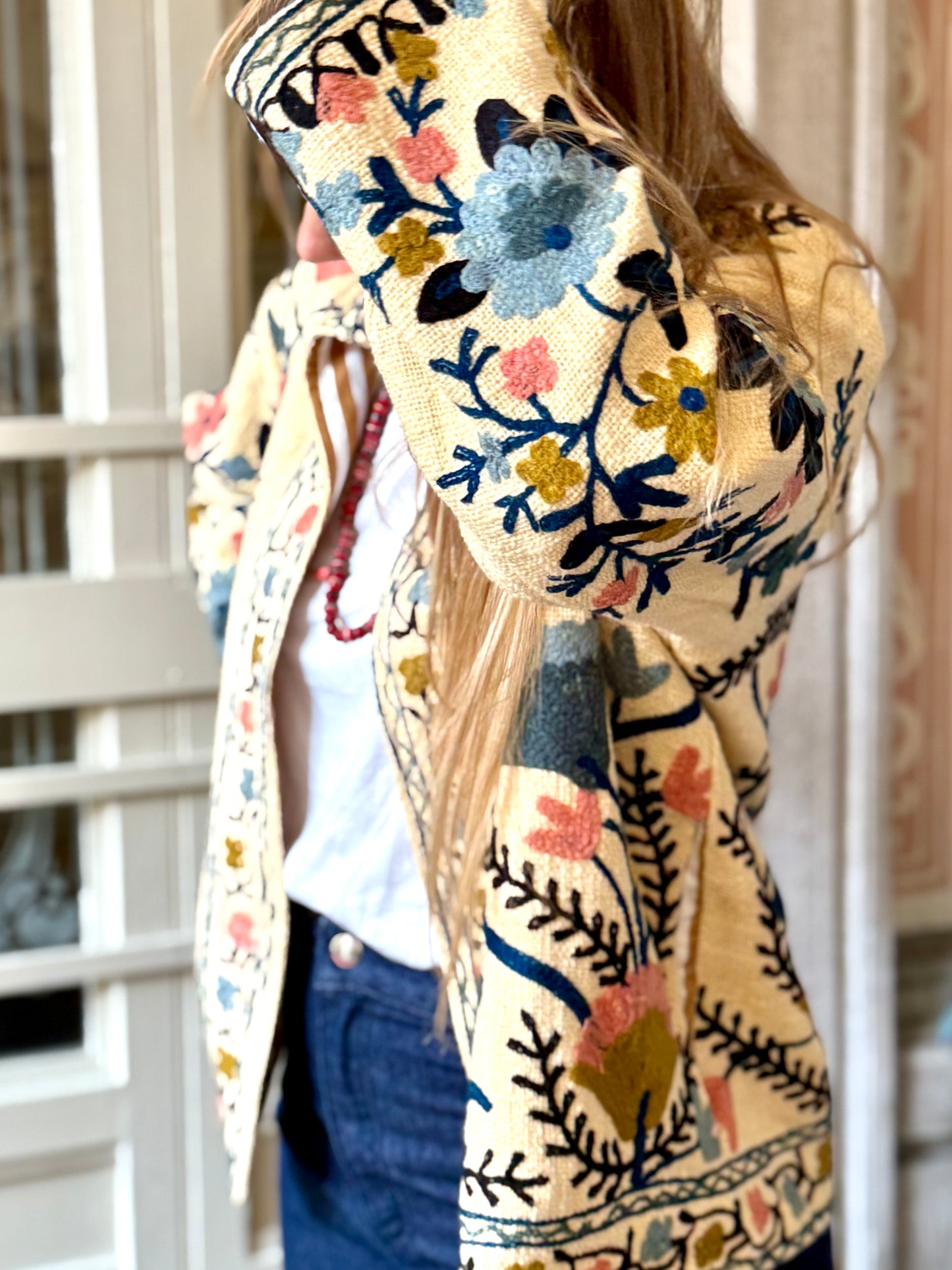 Cotton Suzani Embroidered Jacket