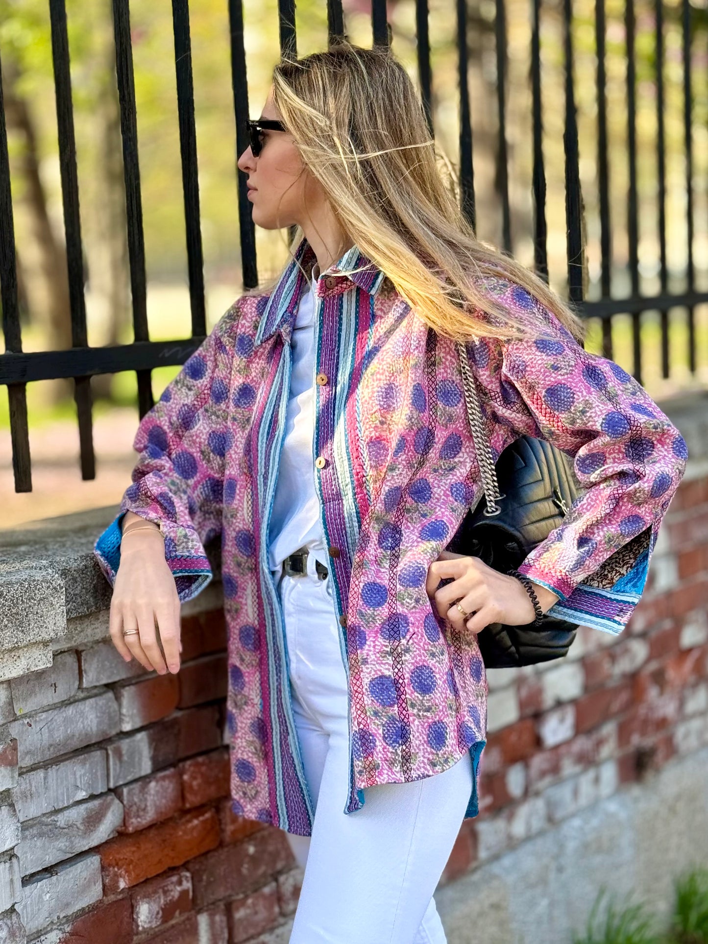 Old Kantha Over Shirt Jacket - handmade
