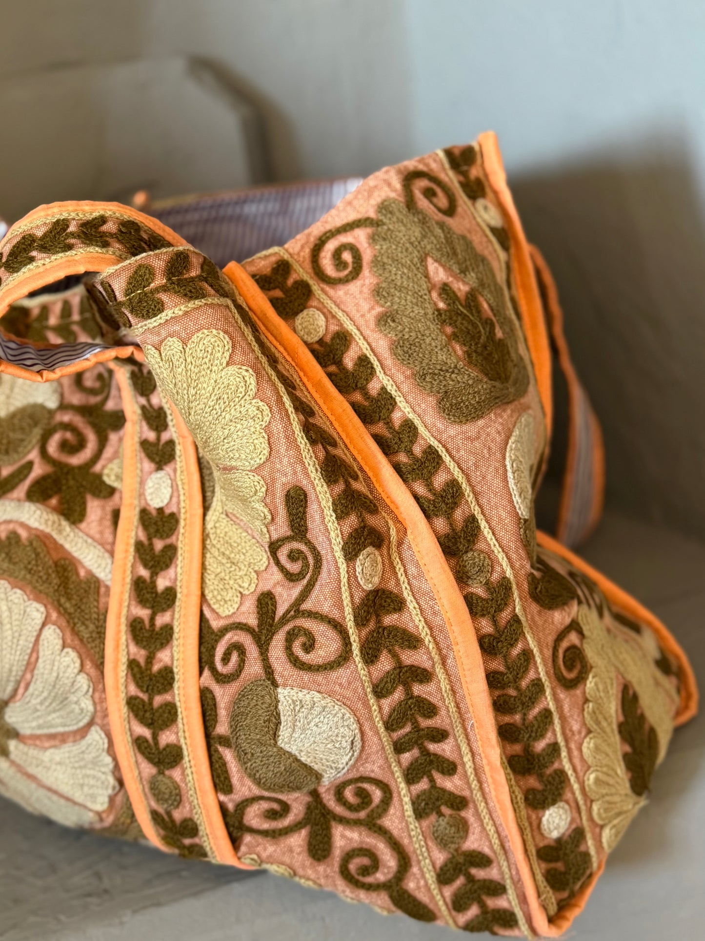 Suzani Embroidered Tote Bag