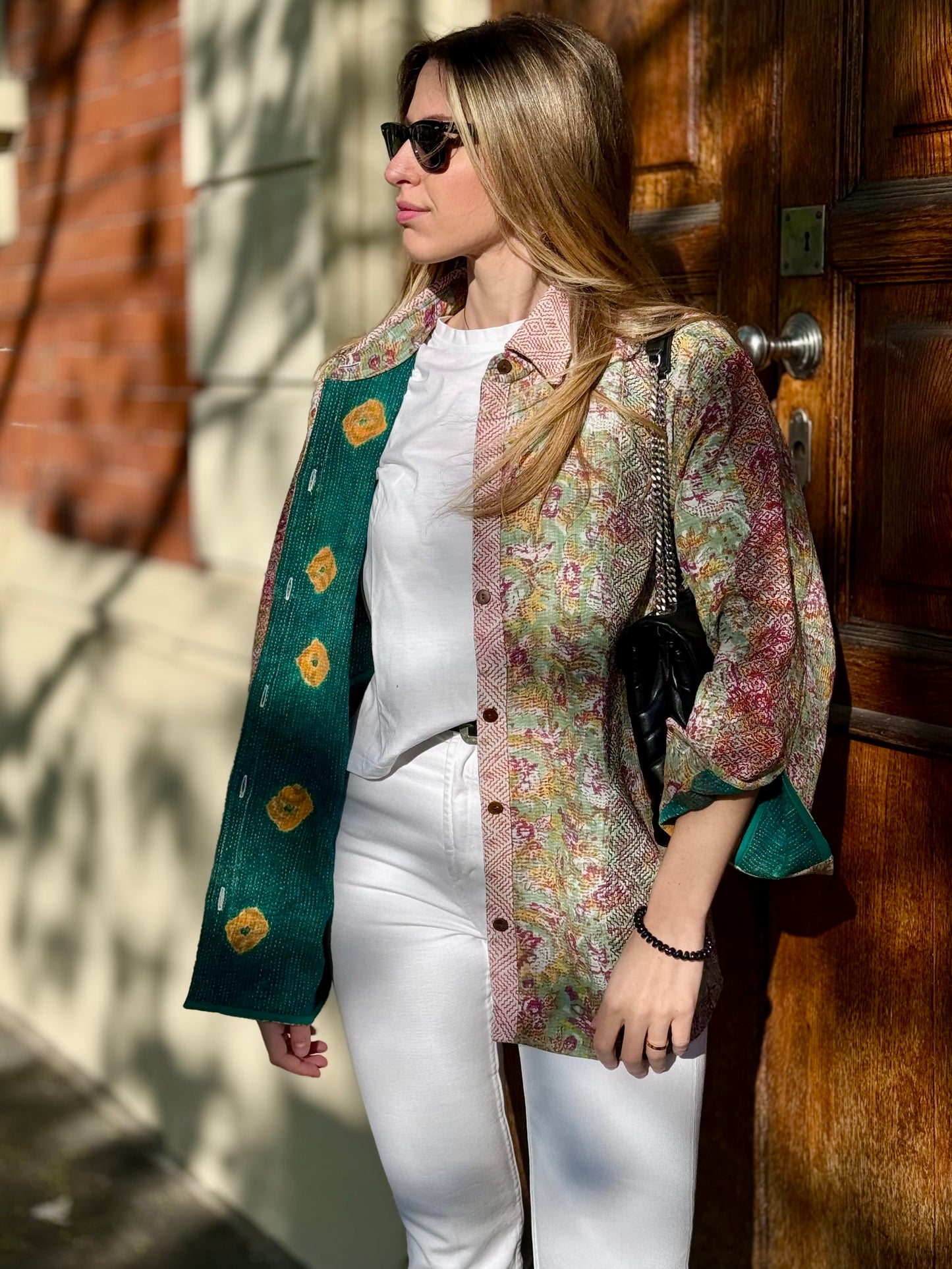 Old Kantha Over Shirt Jacket - handmade