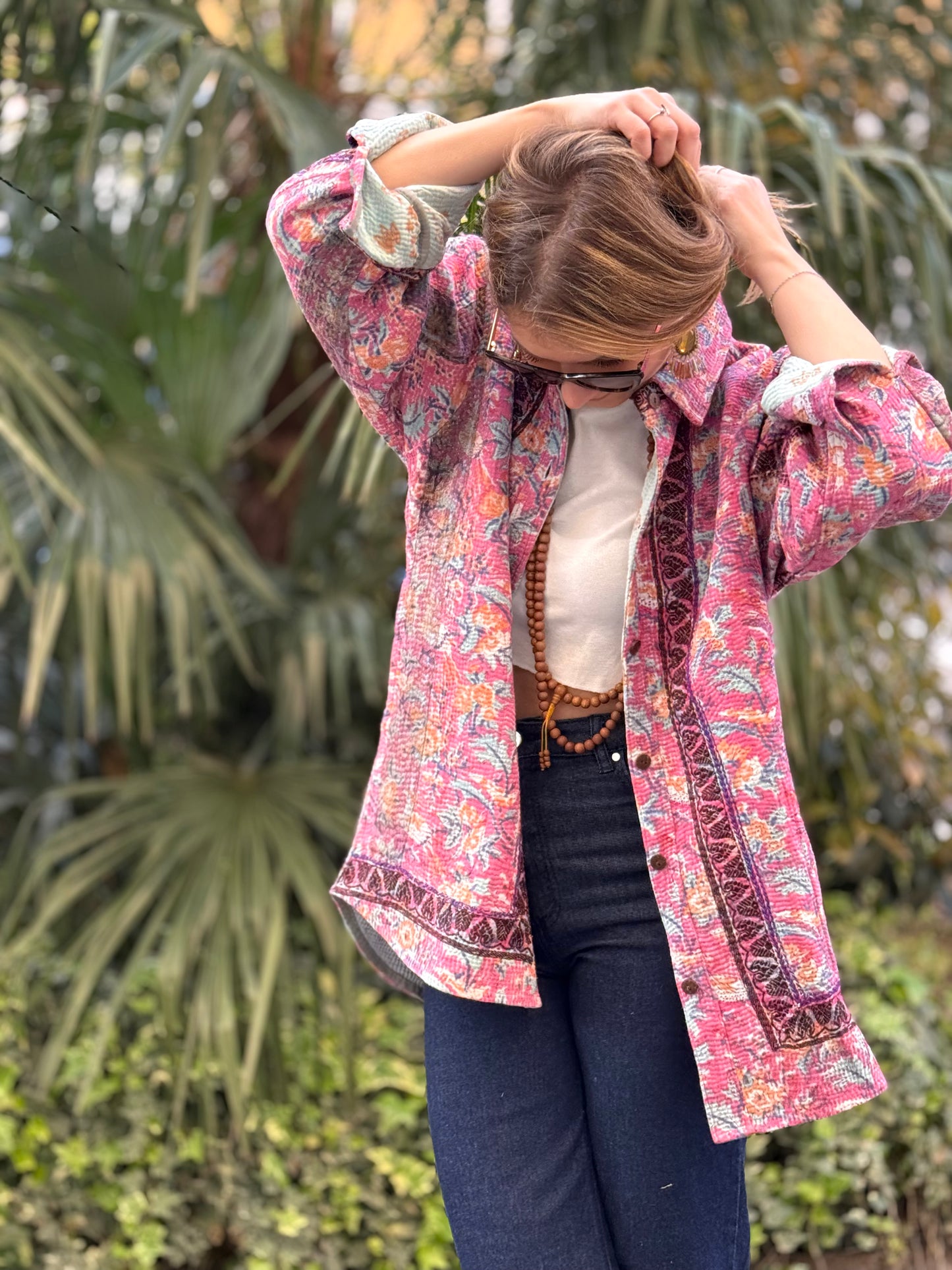 Old Kantha Over Shirt Jacket - handmade
