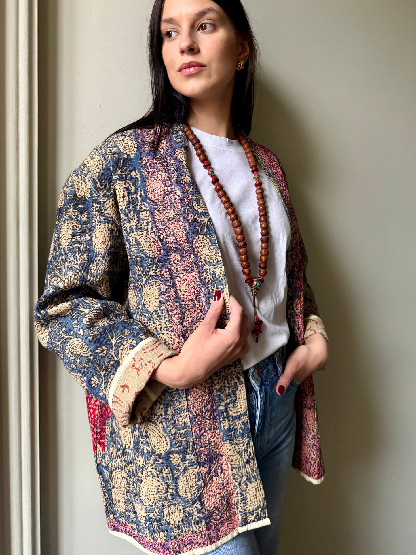 Old Kantha Kimono Jacket