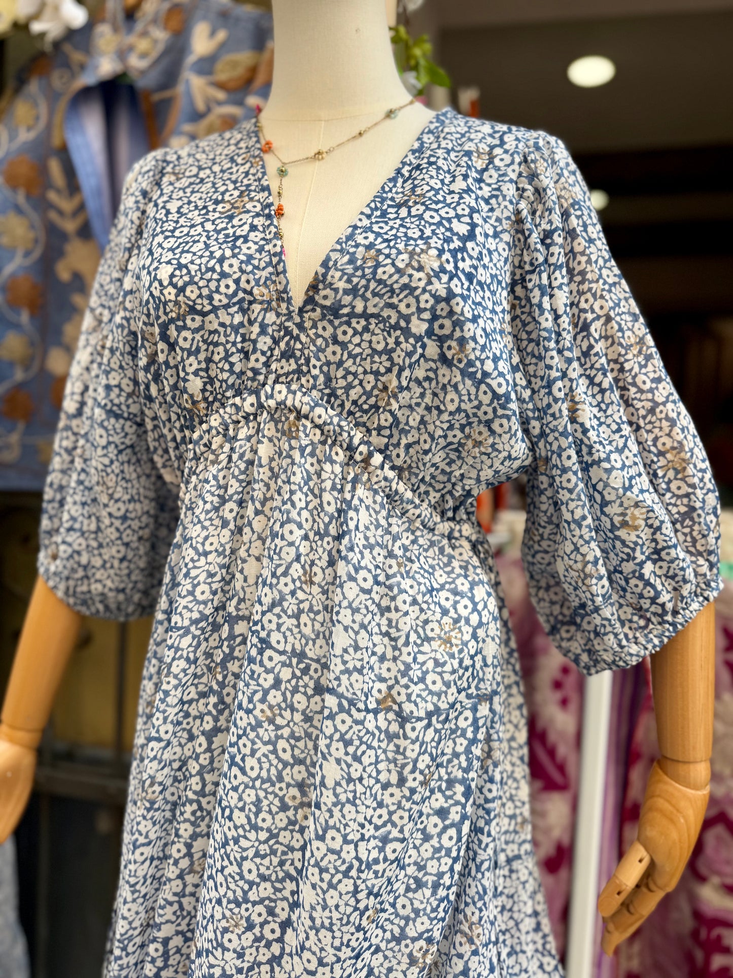 Majorelle Long dress in soft organic cotton