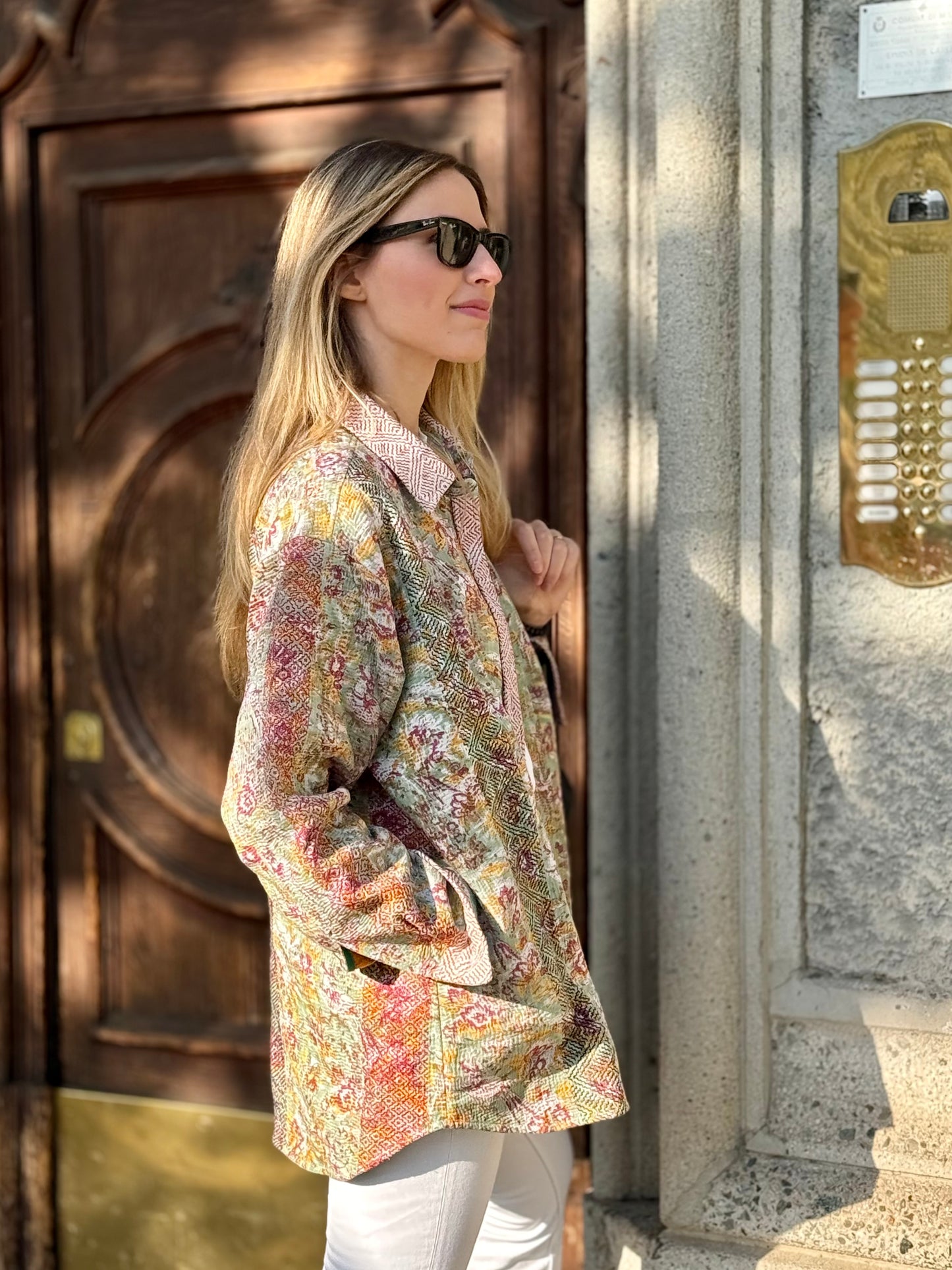 Old Kantha Over Shirt Jacket - handmade