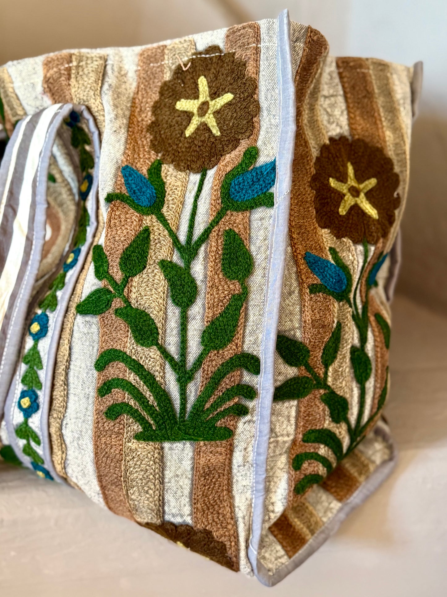 Suzani Embroidered Tote Bag