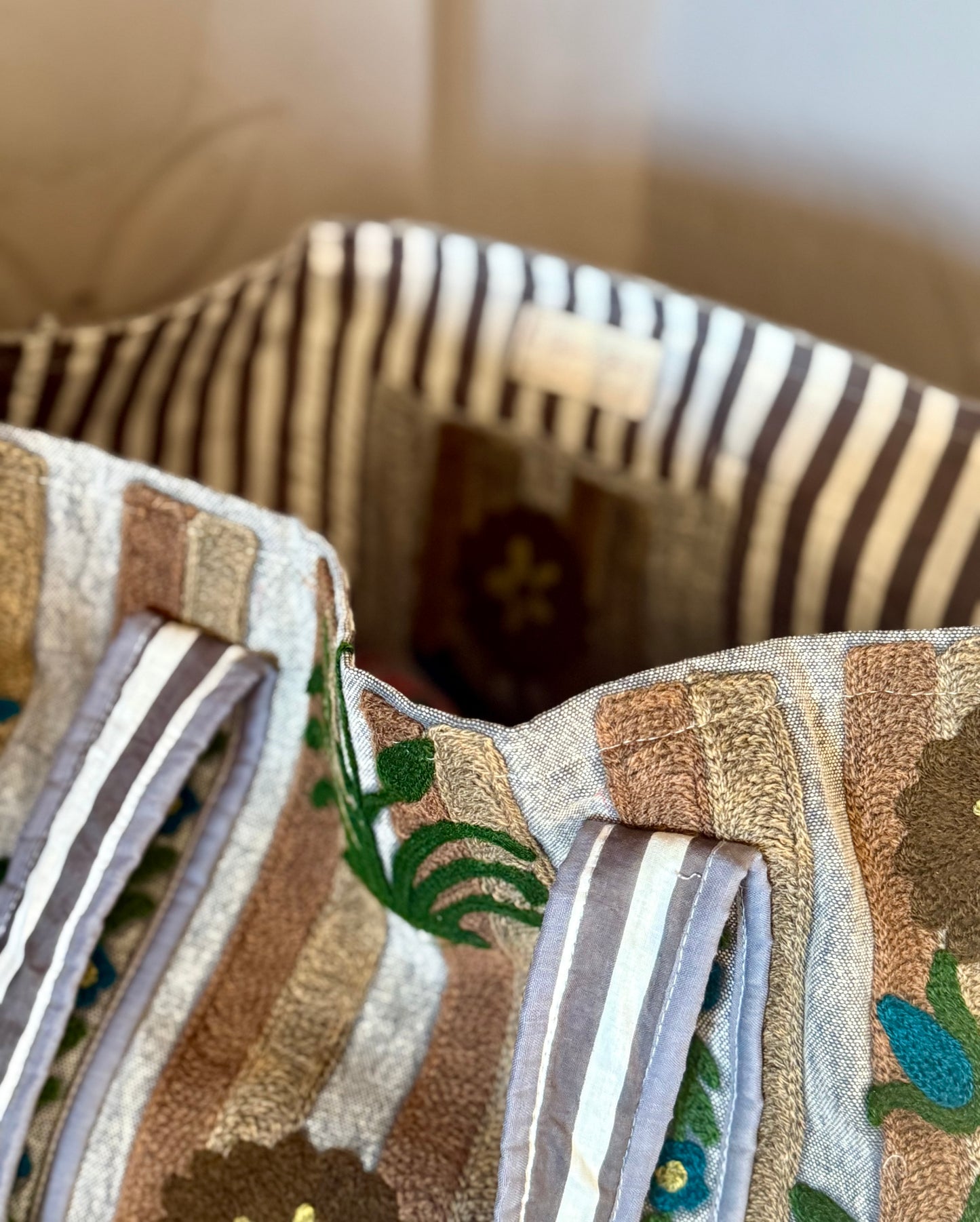 Suzani Embroidered Tote Bag