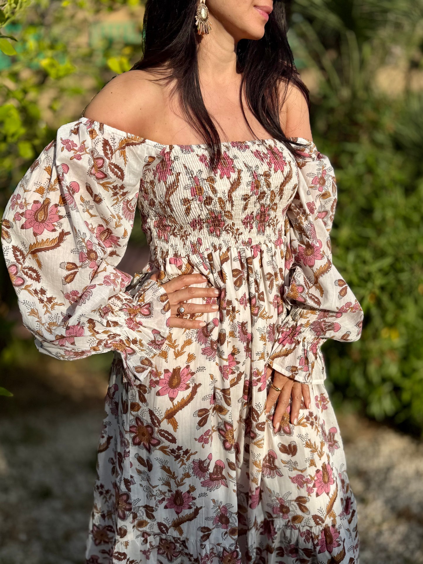 Sabrina Long dress in organic cotton