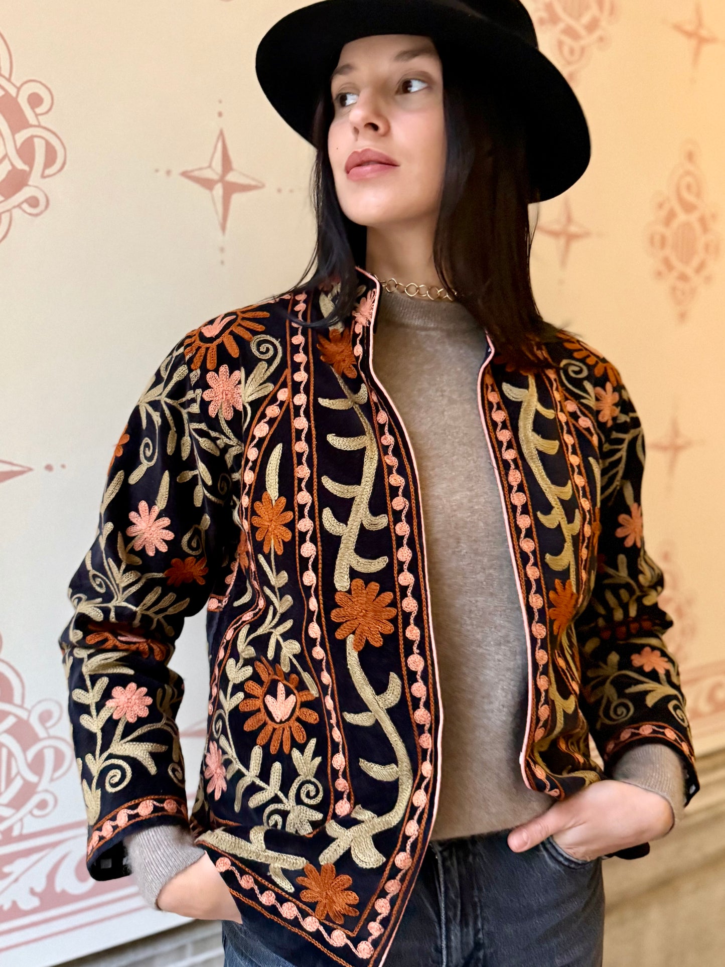 Paris Velvet Jacket - Black Small