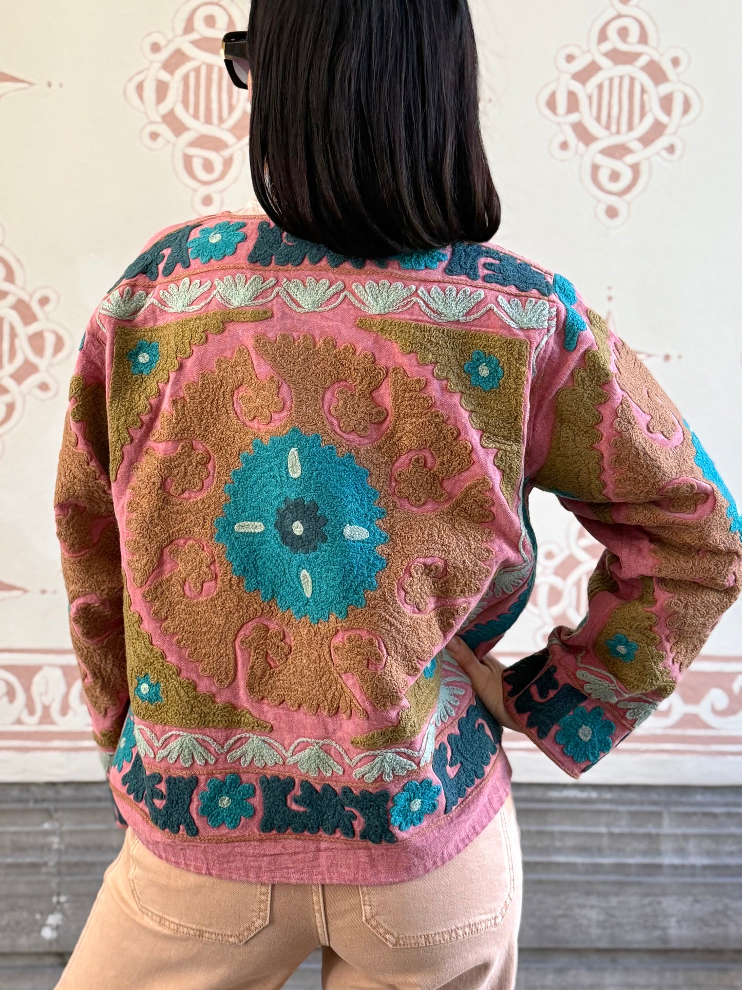 Cotton Suzani Jacket Embroidered Reversible