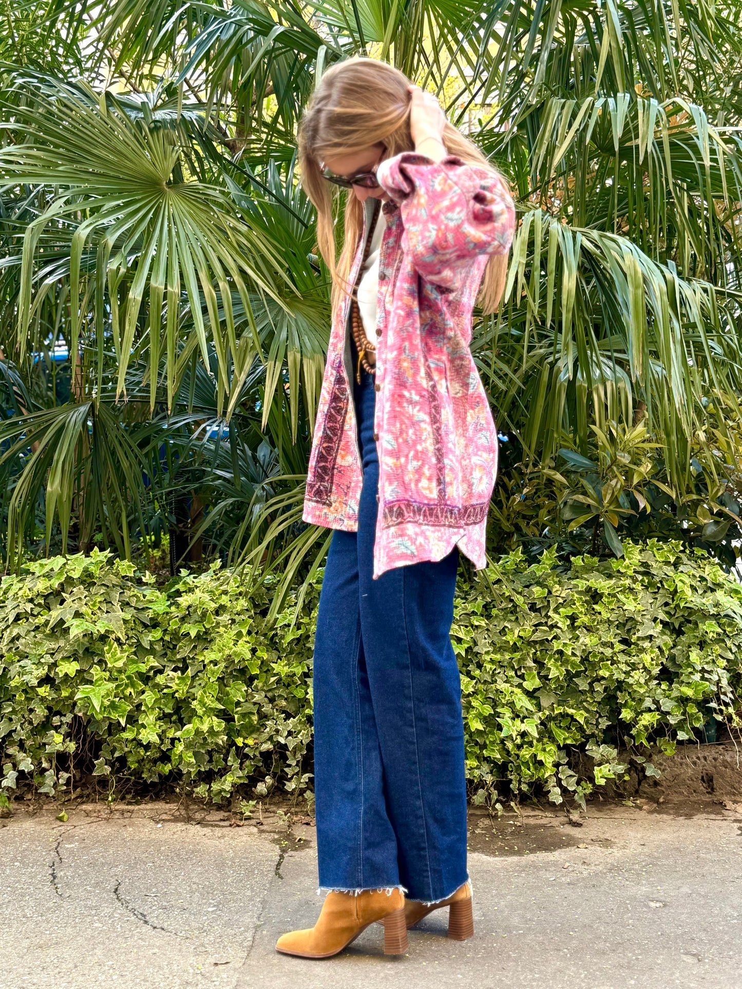 Old Kantha Over Shirt Jacket - handmade