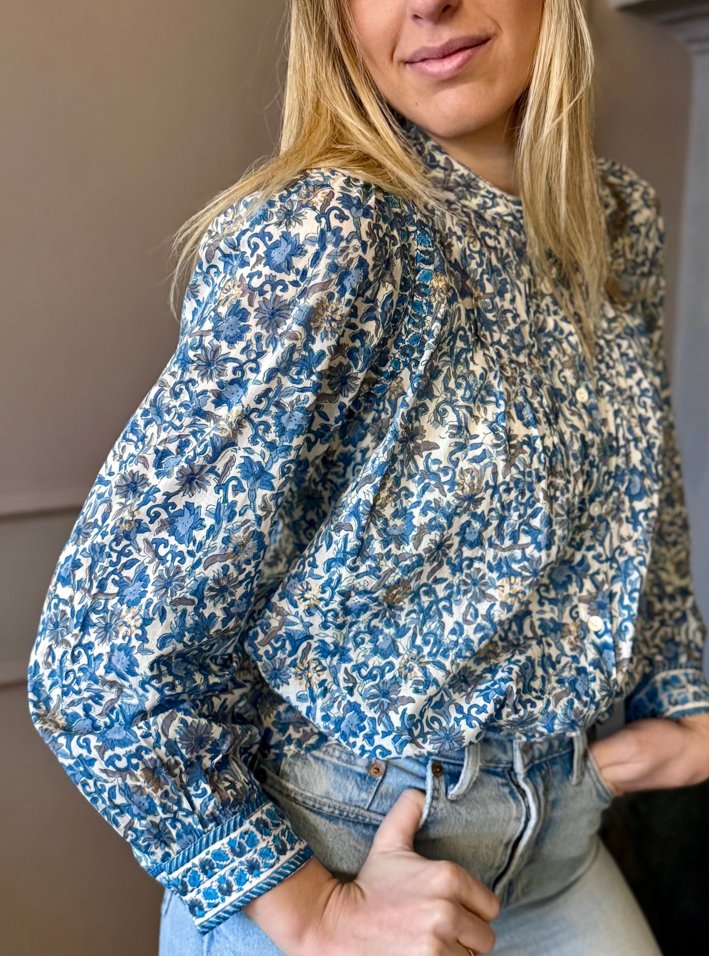 Camicia in cotone - Oro Blu
