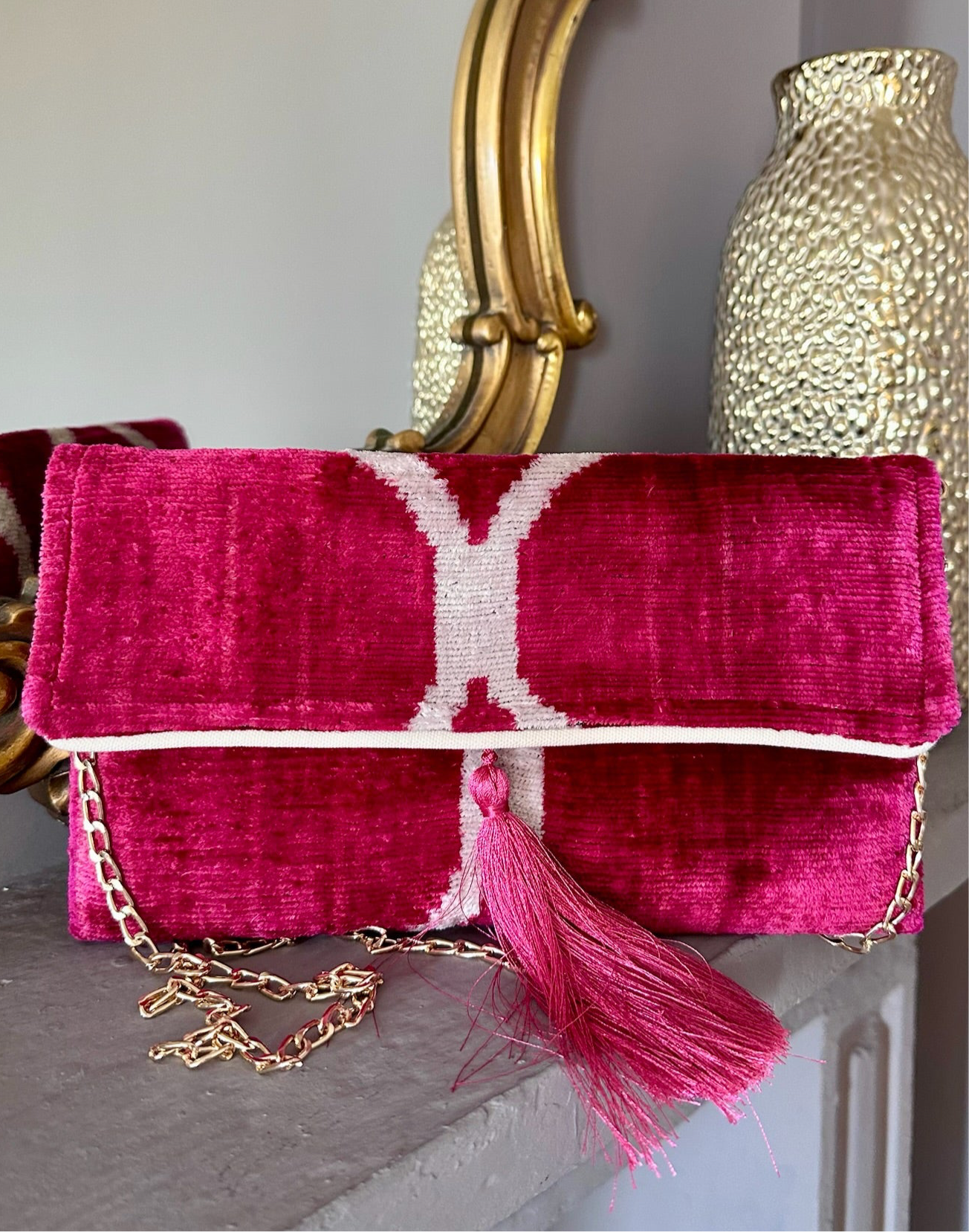 Clutch/Pochette Silk Ikat - Kamya
