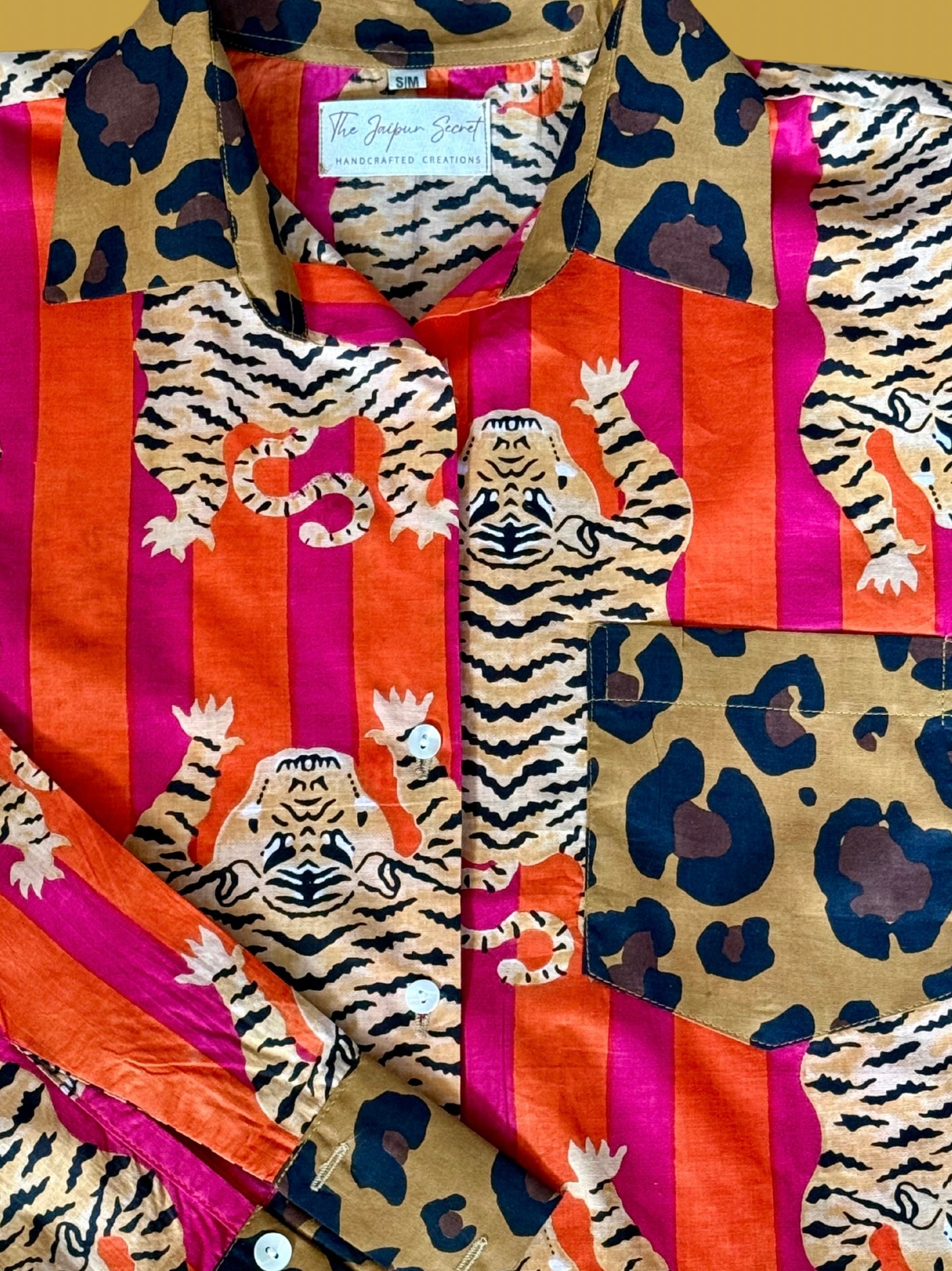 Camicia in cotone organico - Tigre Tibetana maculata