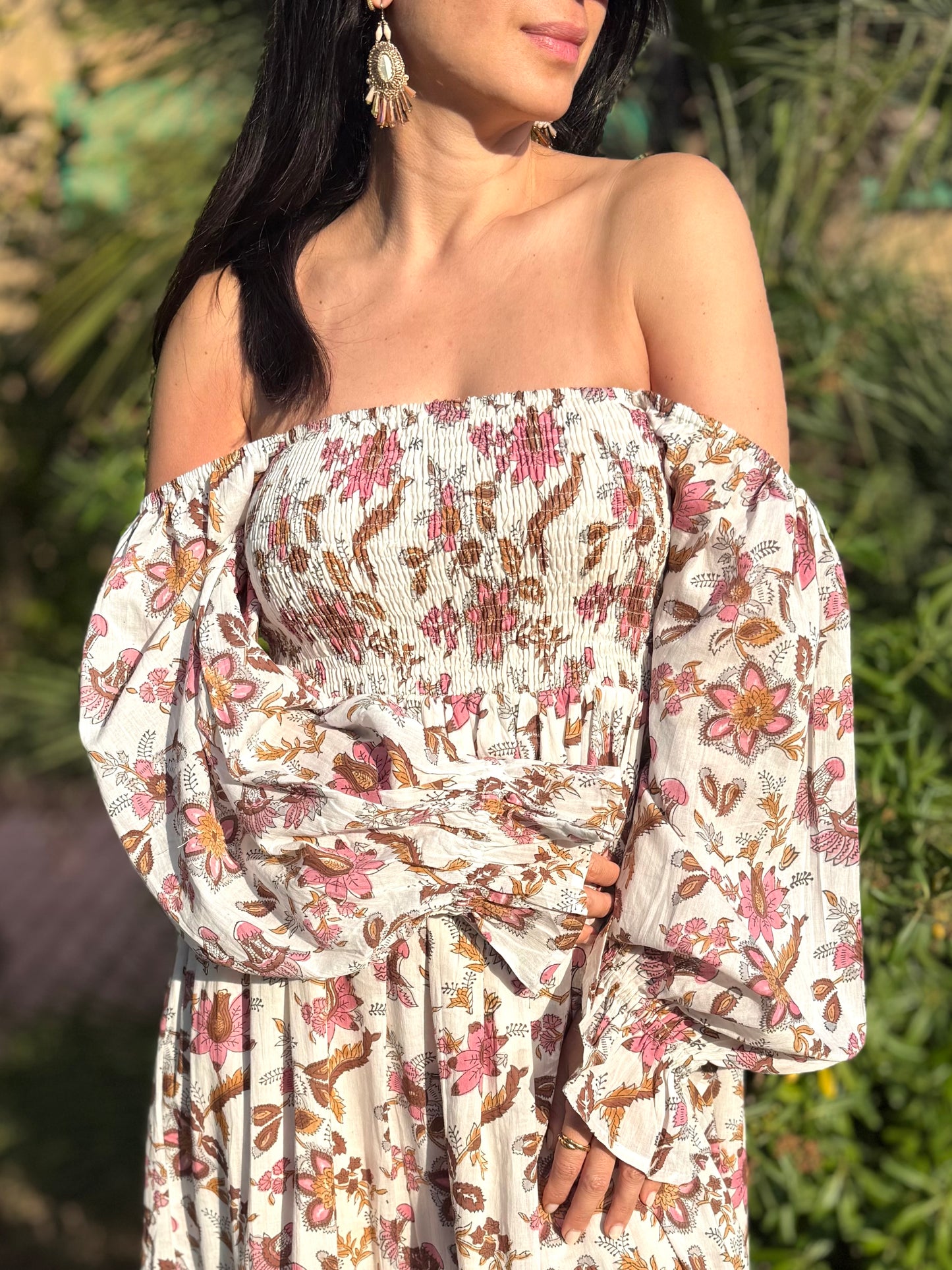 Sabrina Long dress in organic cotton