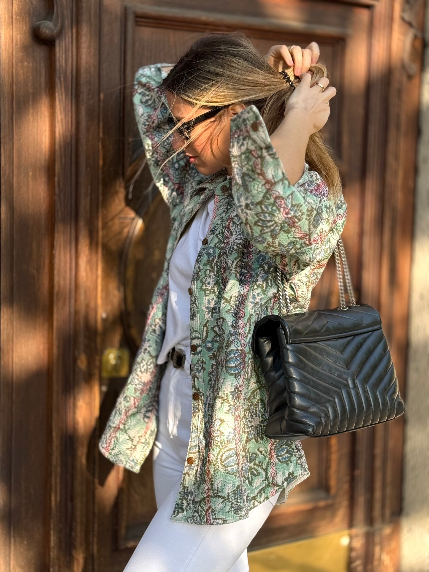 Old Kantha Over Shirt Jacket - handmade