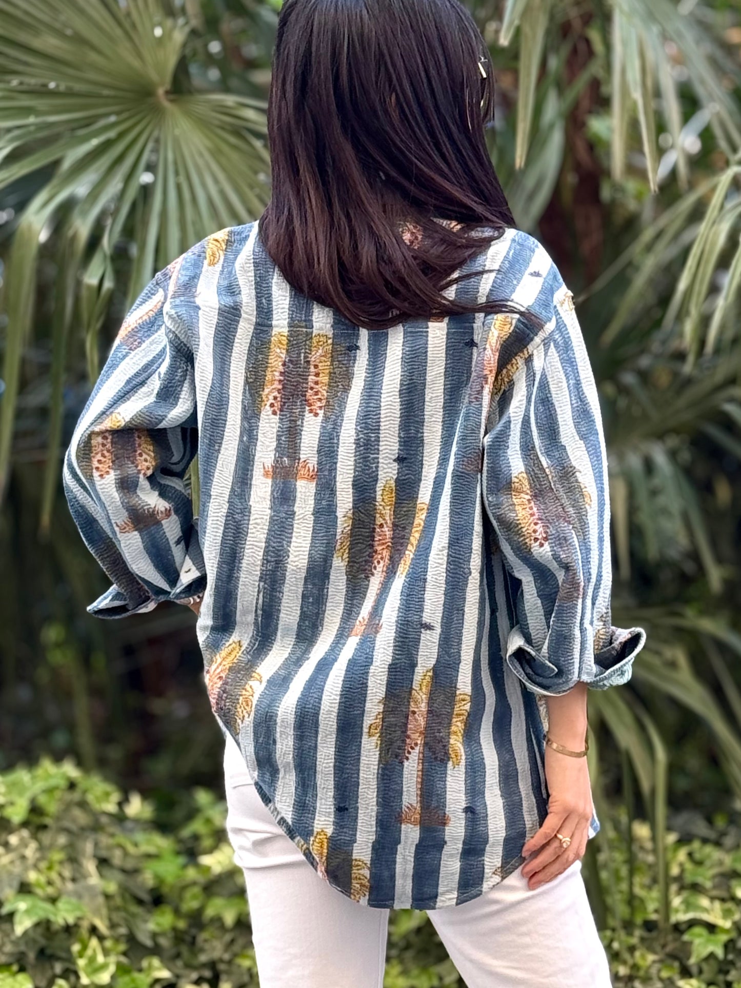 Old Kantha Over Shirt Jacket - handmade