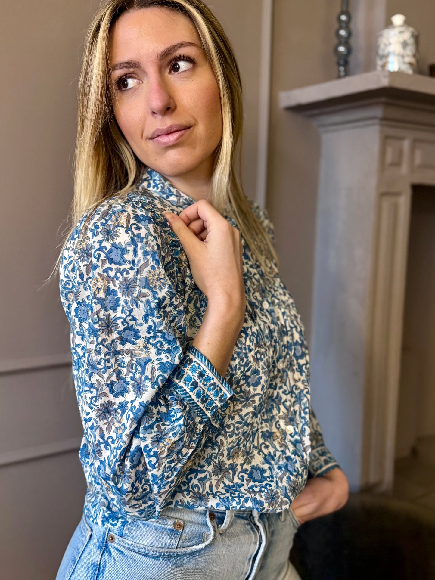 Camicia in cotone - Oro Blu