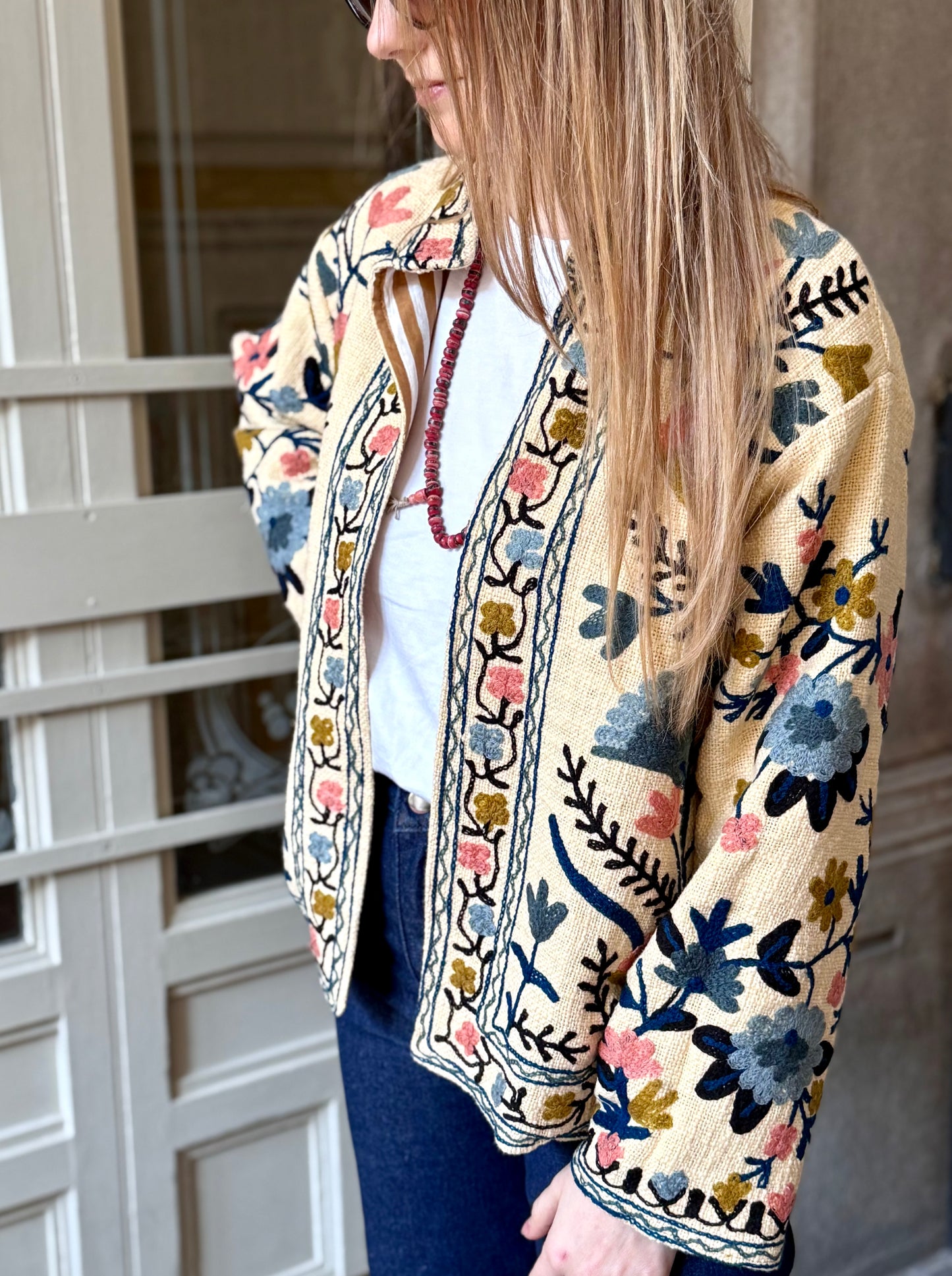 Cotton Suzani Embroidered Jacket
