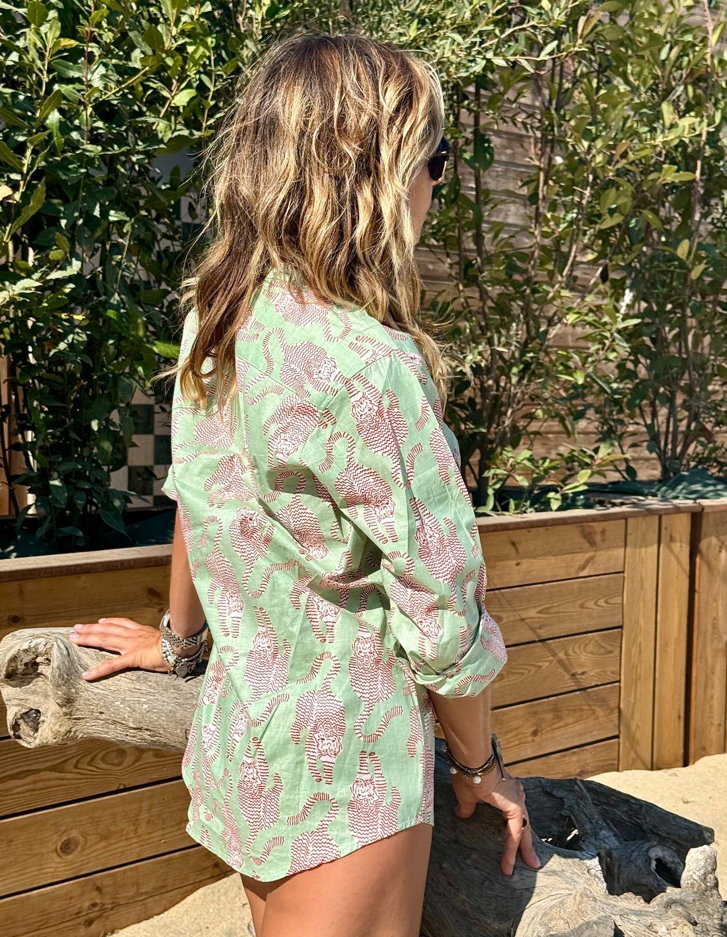 Cotton Shirt - Tibetan Tiger Mint
