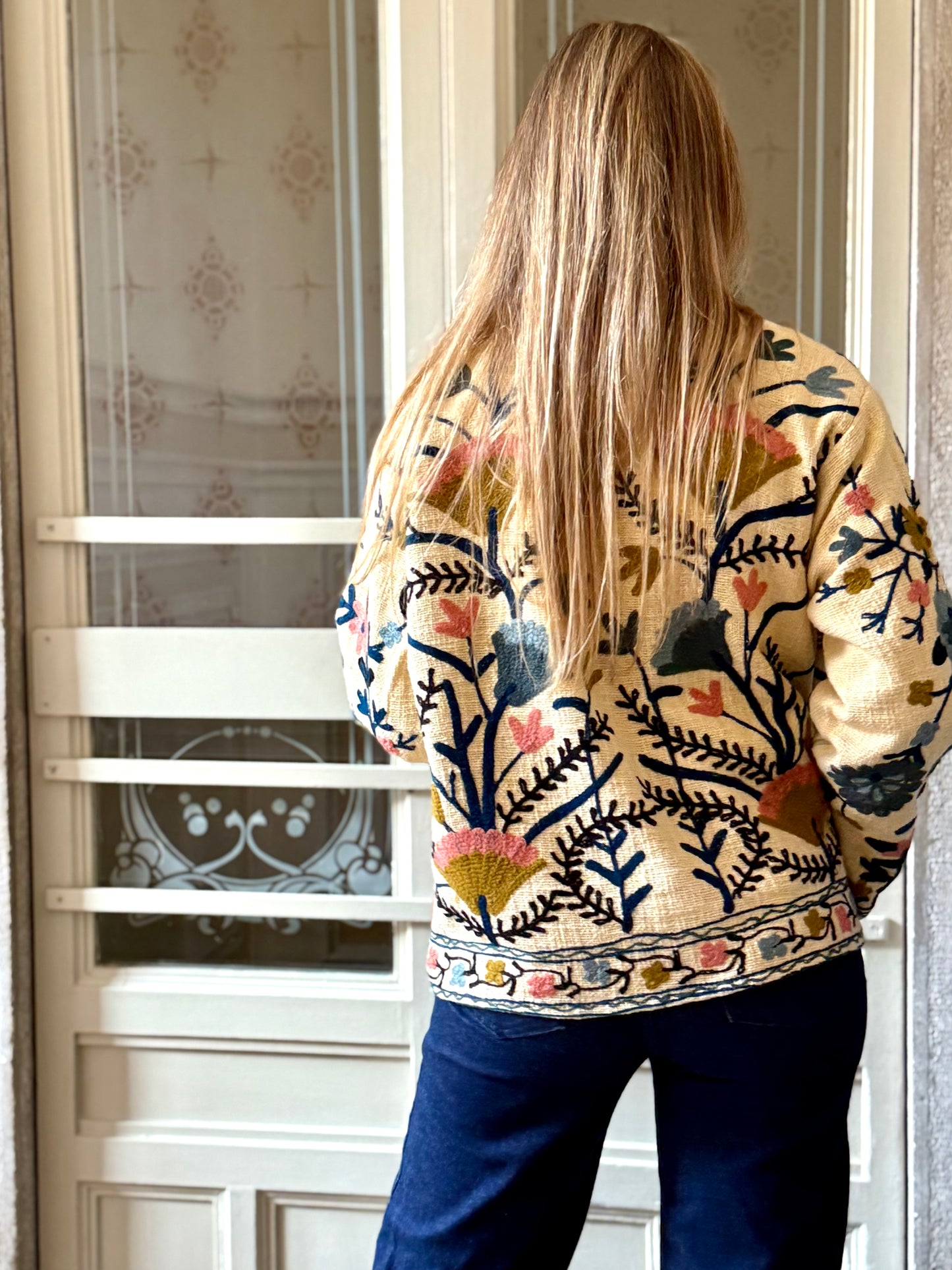 Cotton Suzani Embroidered Jacket