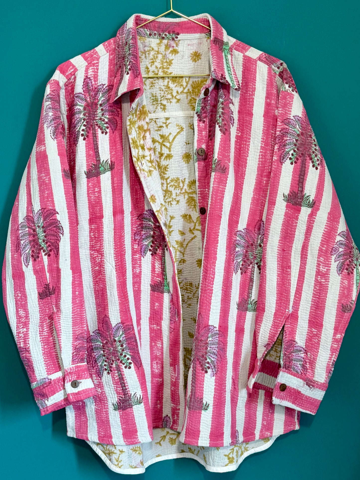 Old Kantha Over Shirt Jacket - handmade