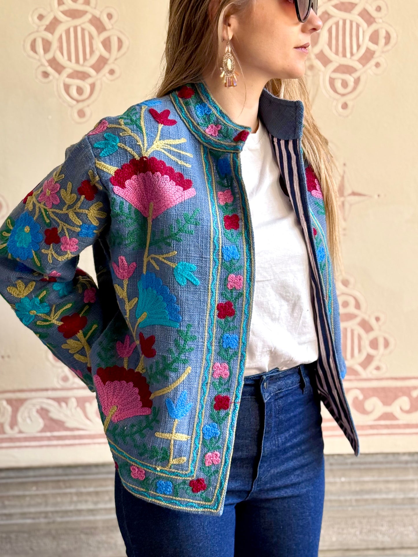 Cotton Suzani Embroidered Jacket